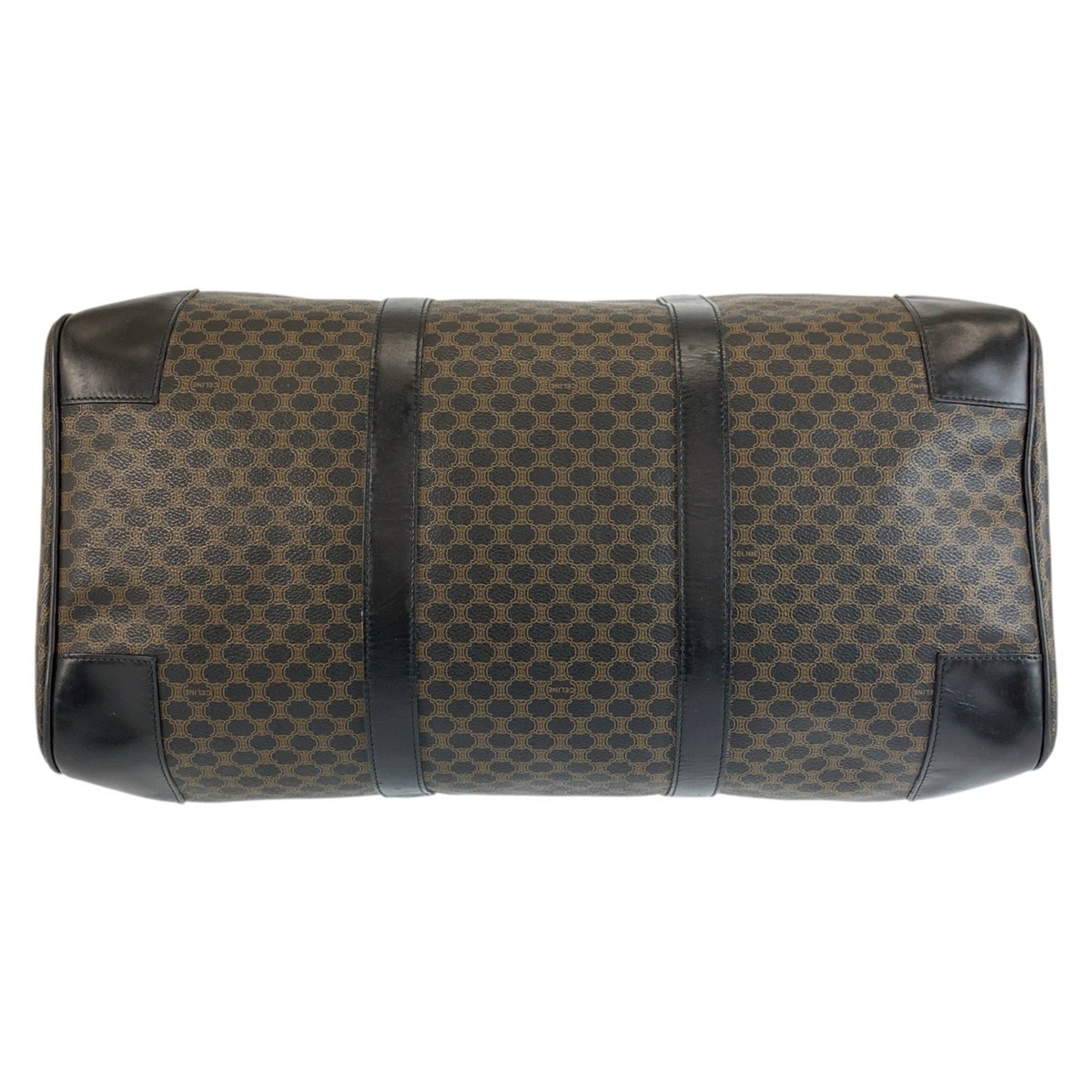 Celine Black Brown Pvc Boston Bag Handbag (Pre-Owned)