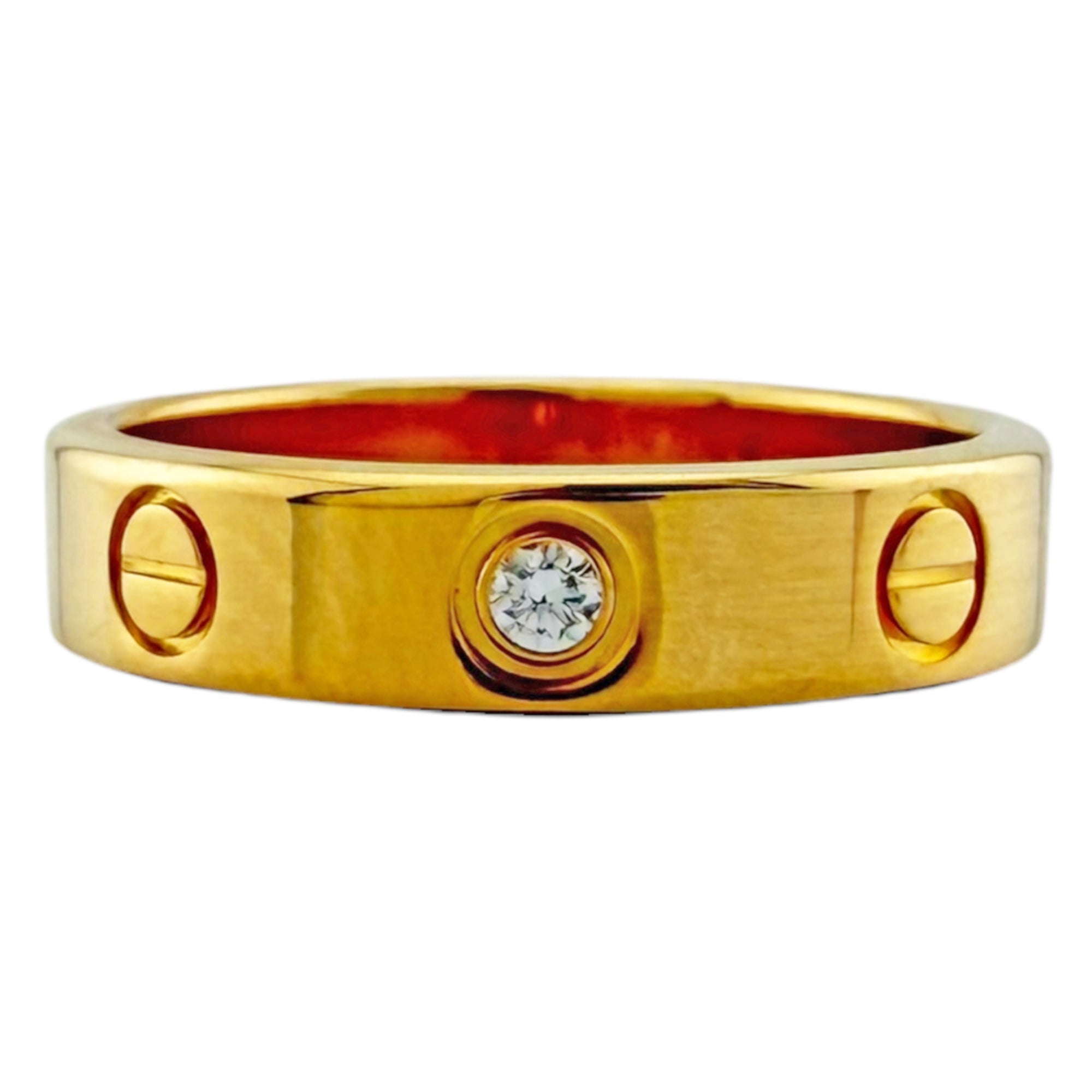 Cartier Love Gold Yellow Gold (18K) Band Ring (Pre-Owned)