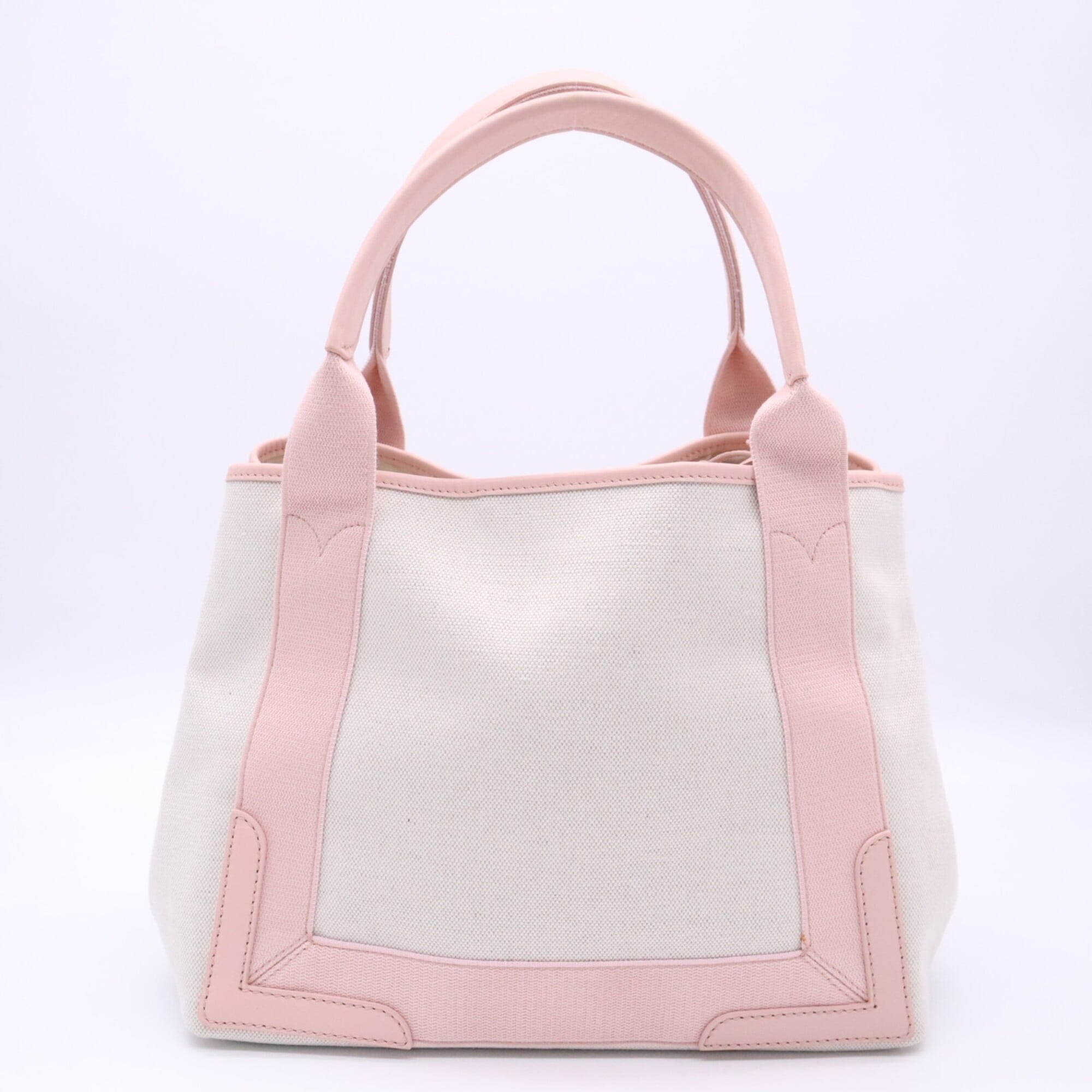 Balenciaga Ivory Pink Canvas Handbag (Pre-Owned)