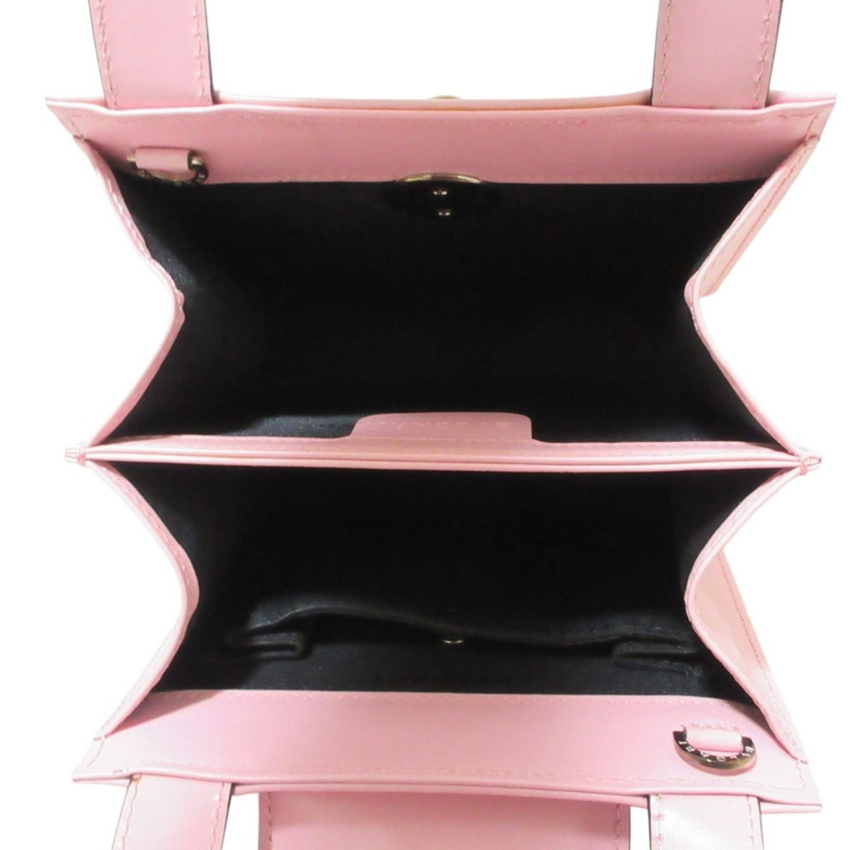 Bvlgari Pink Leather Handbag Shoulder Bag (Pre-Owned)