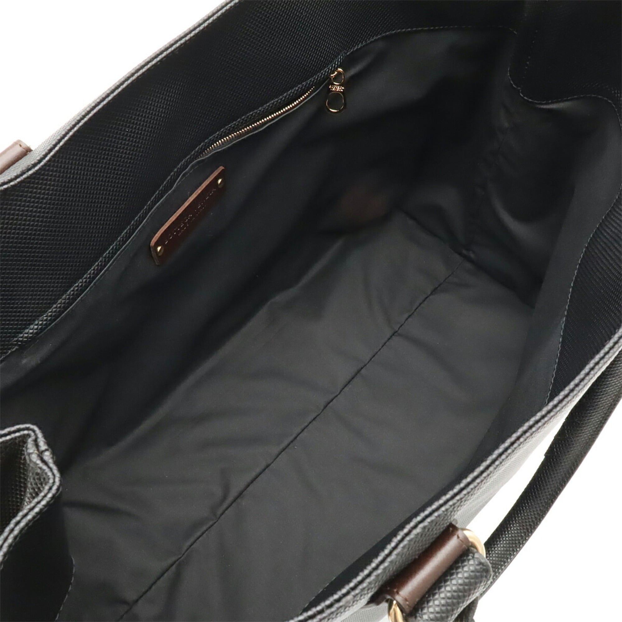 Bottega Veneta Black Dark Brown Coated Canvas Tote Bag (Pre-Owned)