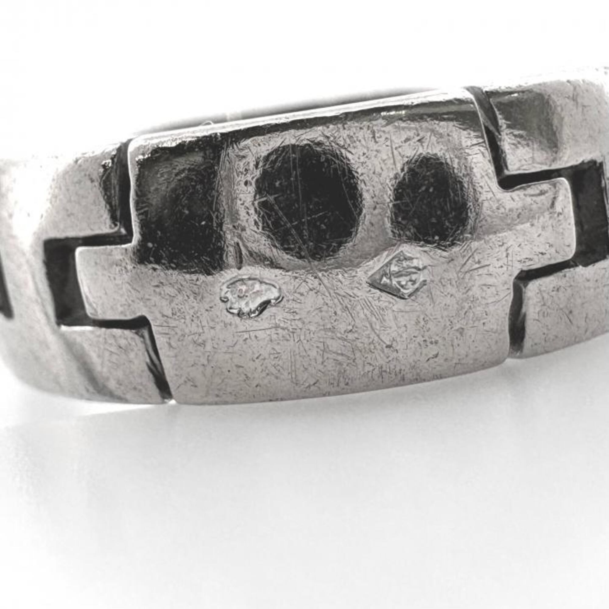 Hermes Silver White Gold (18K) Band Ring (Pre-Owned)
