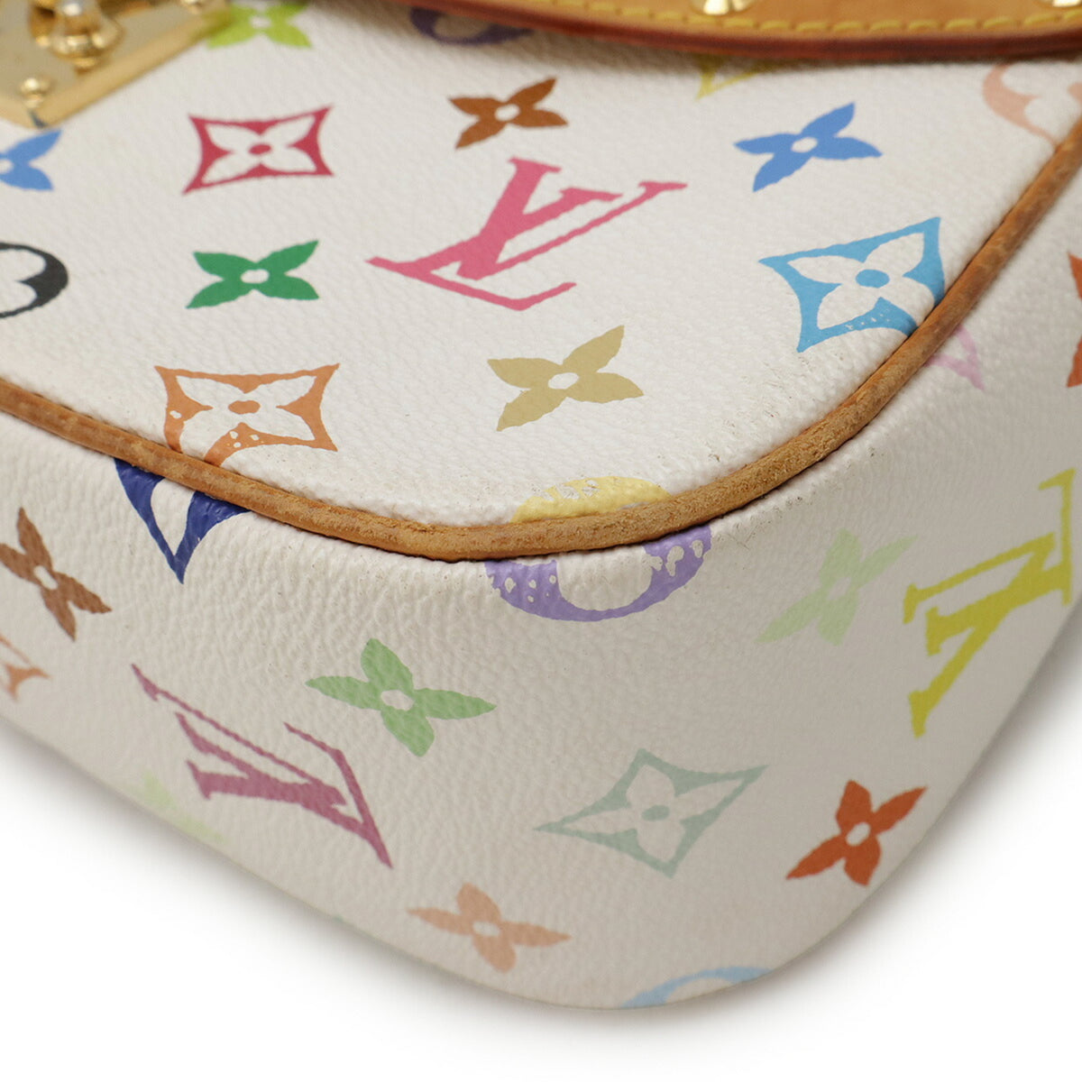 Louis Vuitton Blanc Multi-Color White Monogram Multicolore Shoulder Bag (Pre-Owned)