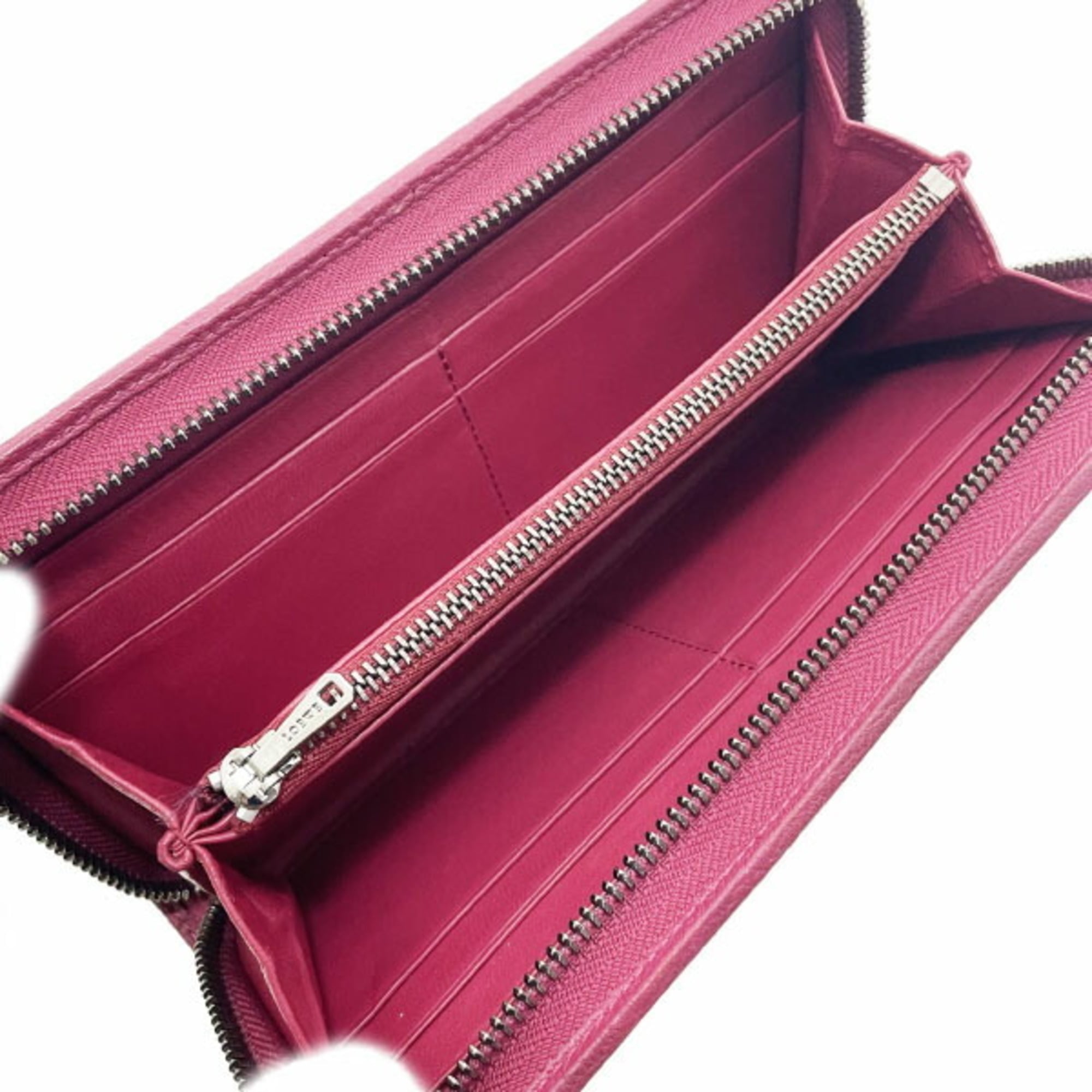 Loewe Bordeaux Coral Red Leather Coin Purse/Coin Case (Pre-Owned)
