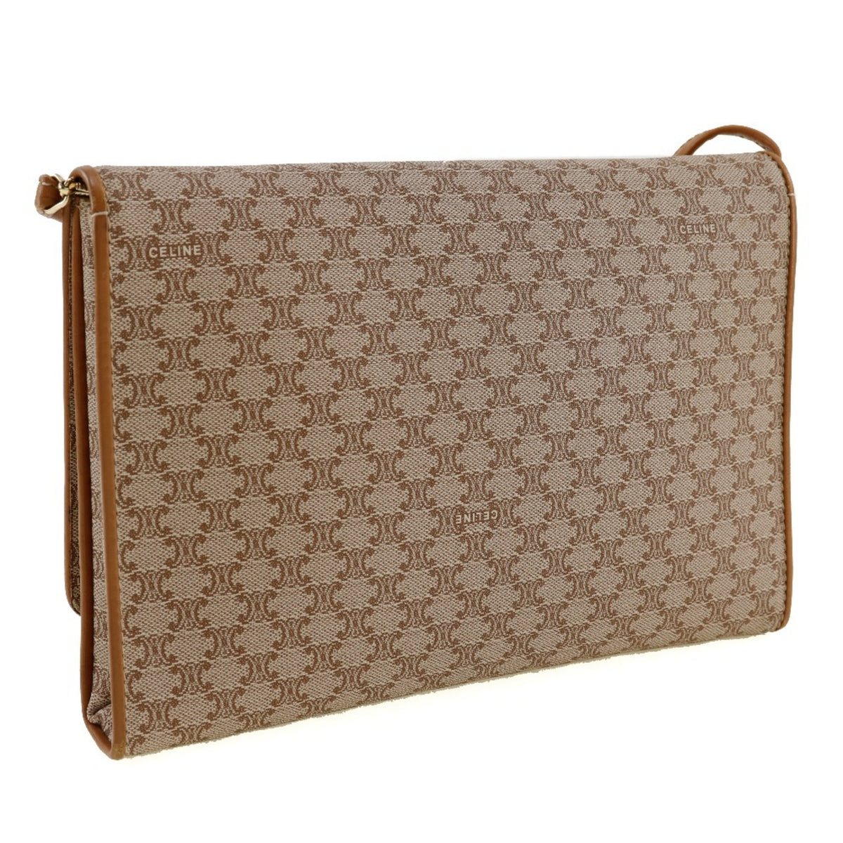 Celine Macadam Beige Pvc Leather Shoulder Bag (Pre-Owned)