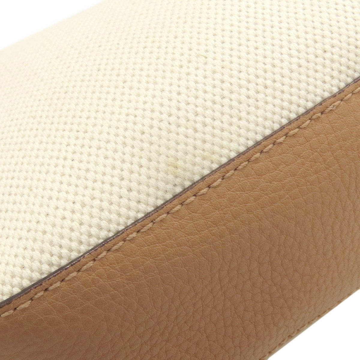 Gucci Soho Brown White Canvas Shoulder Bag (Pre-Owned)