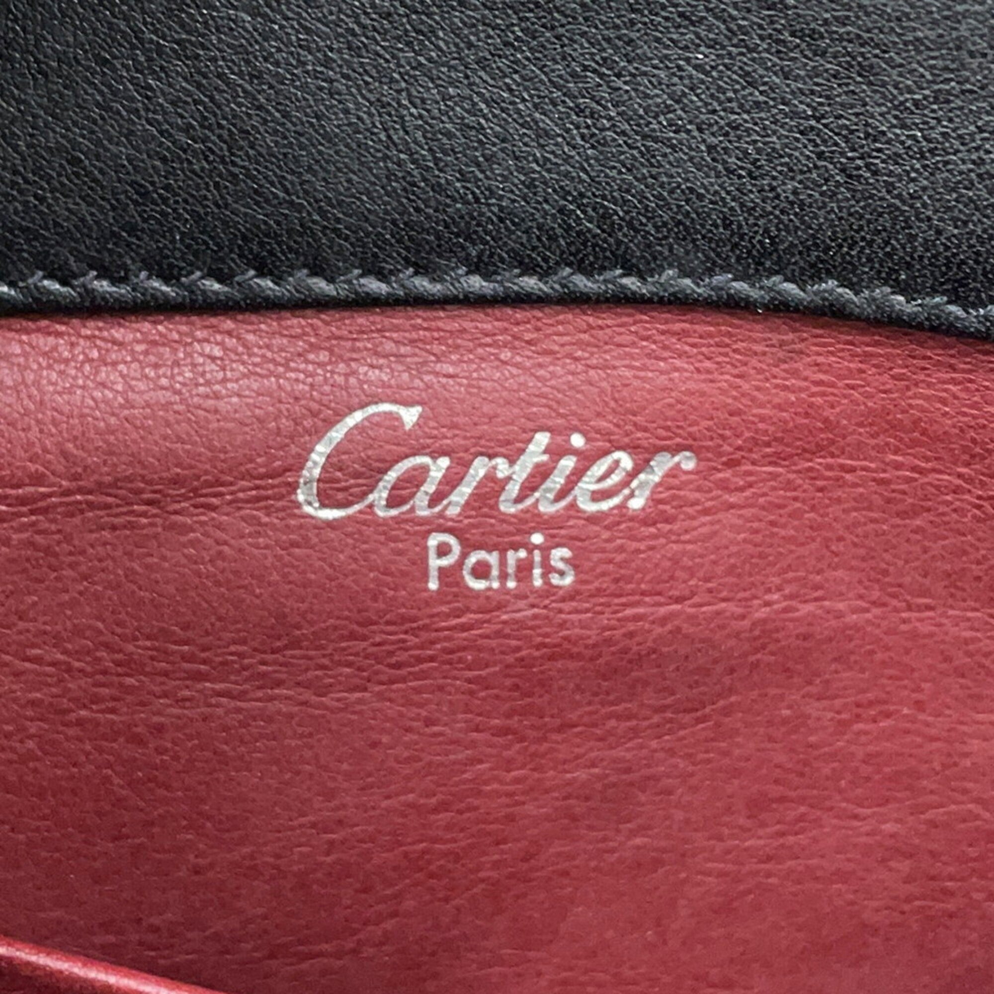 Cartier Trinity Black Leather Handbag (Pre-Owned)
