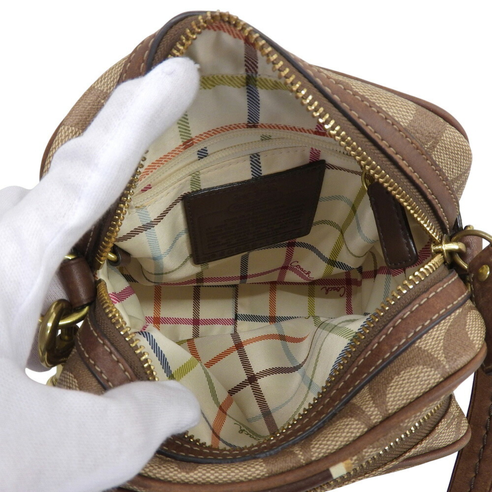 Coach Brown Pvc Shoulder Bag (Pre-Owned)