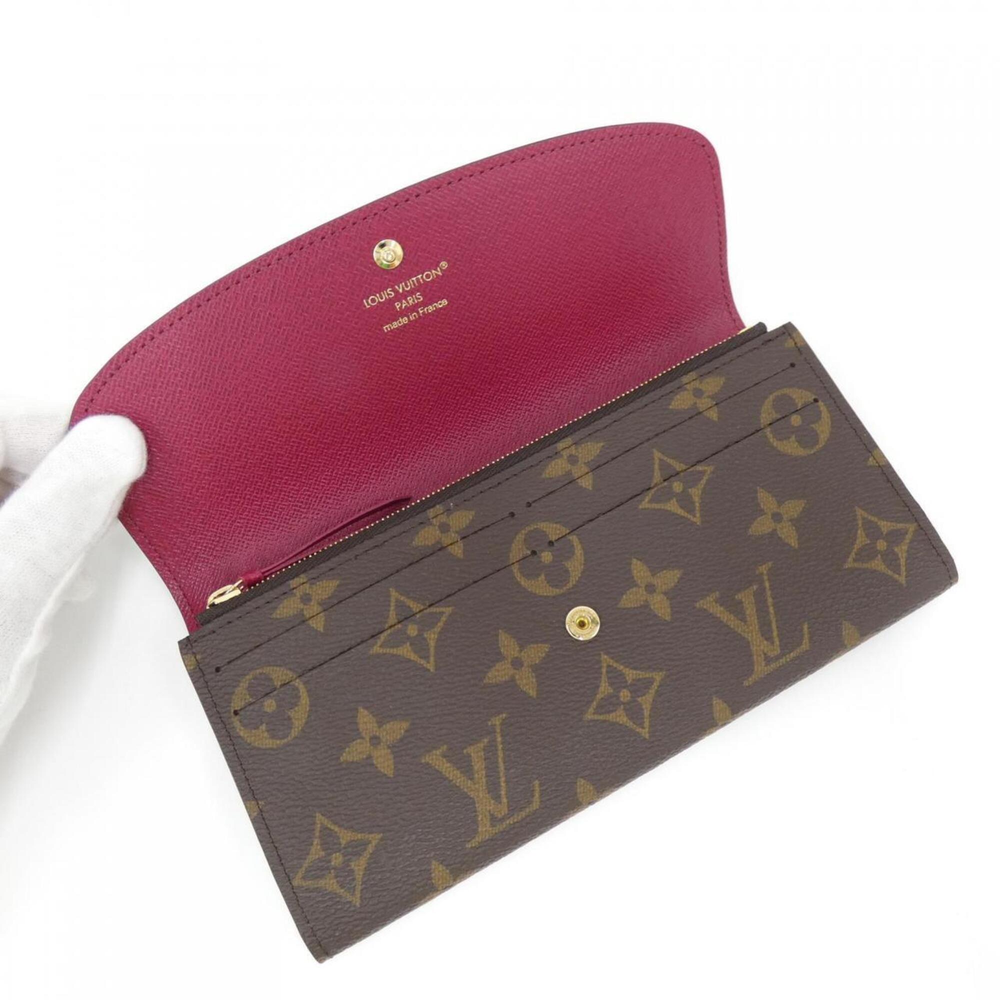 Louis Vuitton Brown Coated Canvas Long Wallet (Bi-Fold) (Pre-Owned)