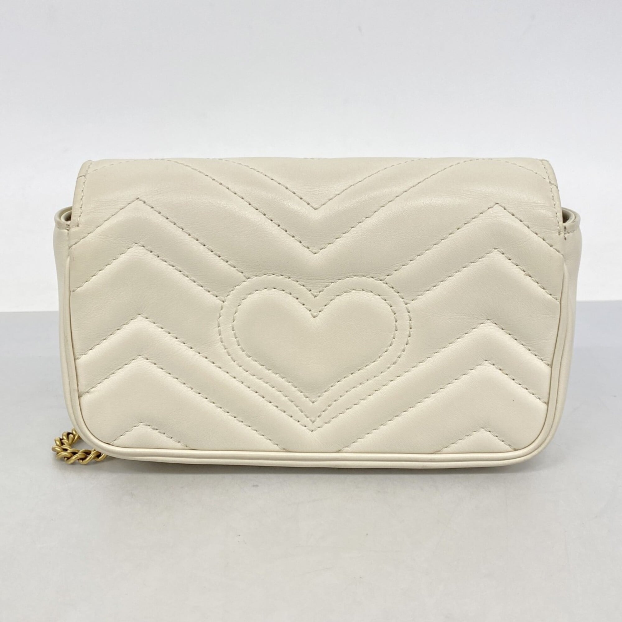 Gucci White Leather Shoulder Bag (Pre-Owned)