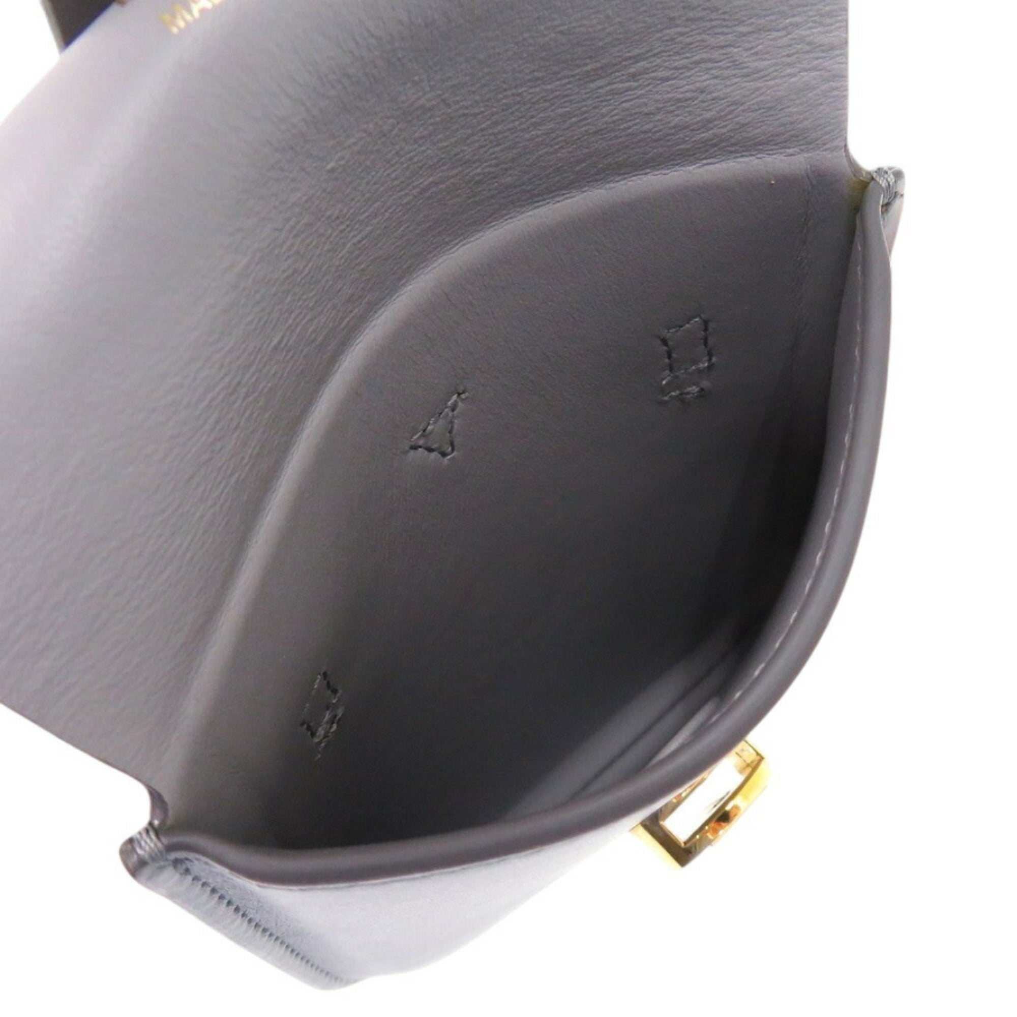 Burberry Gray Leather Fanny Pack Pouch (Pre-Owned)