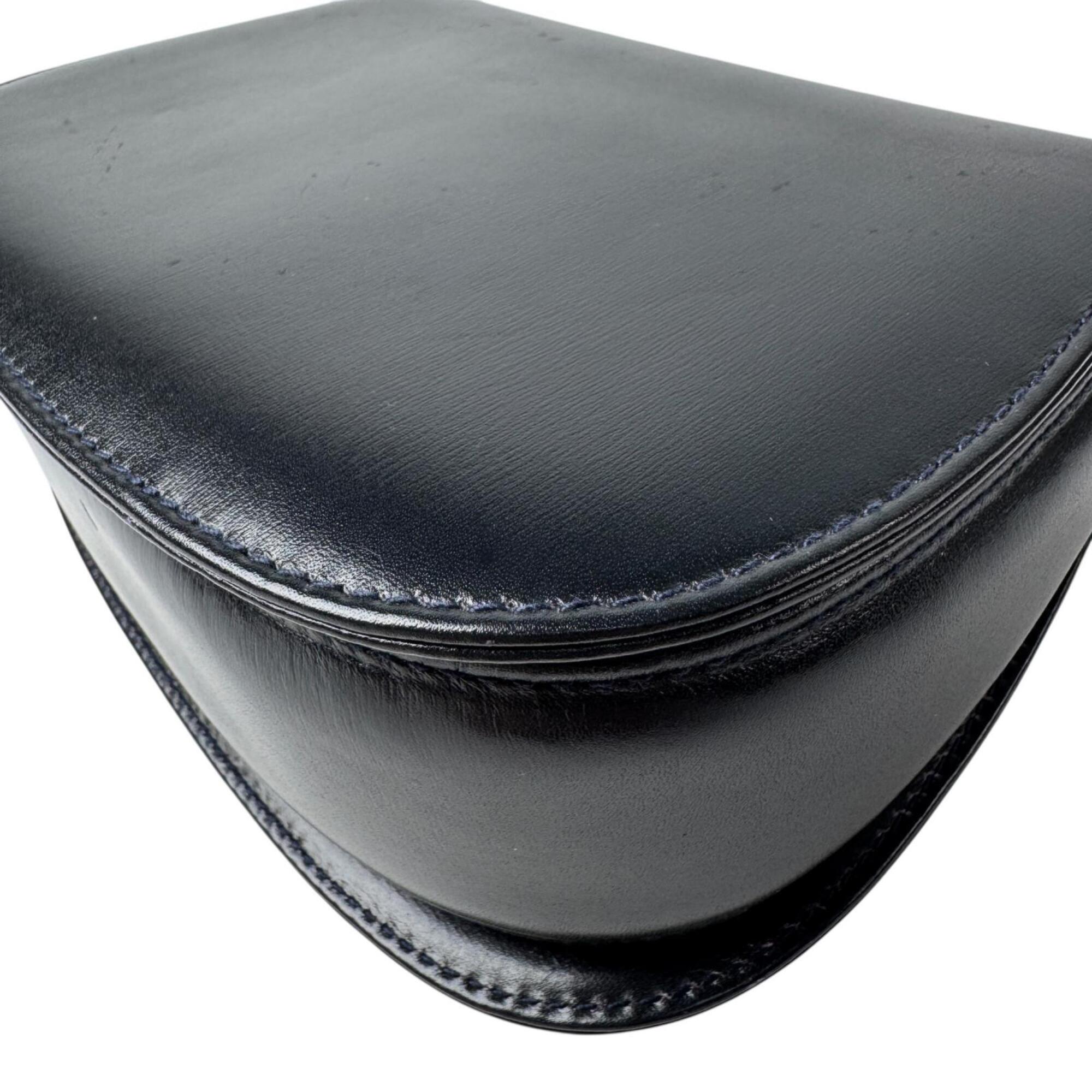 Gucci Black Leather Handbag Shoulder Bag (Pre-Owned)