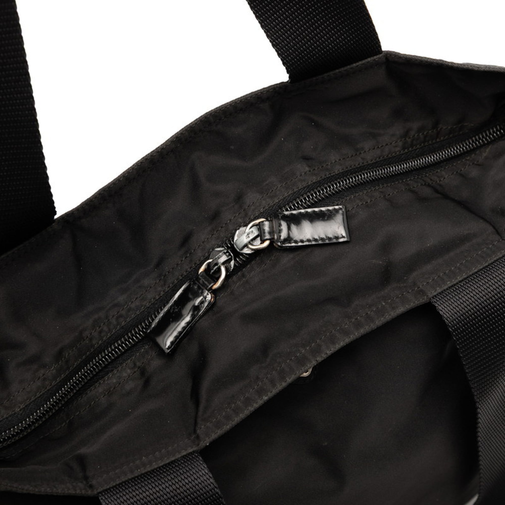 Prada Black Nylon Handbag Tote Bag (Pre-Owned)