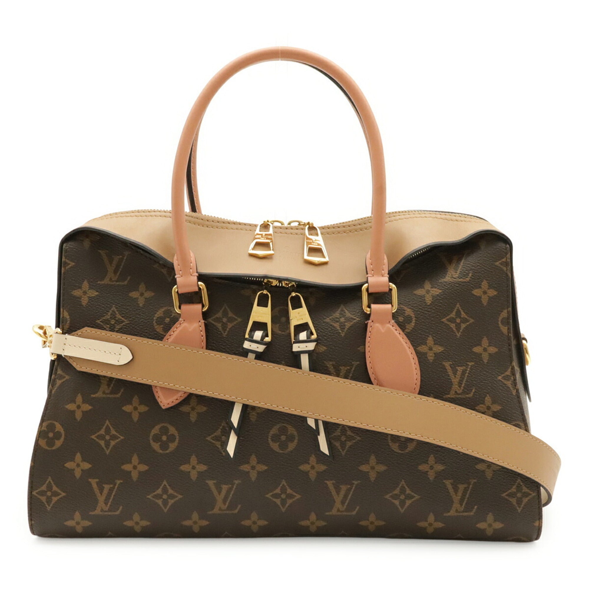 Louis Vuitton Beige Monogram Handbag Shoulder Bag (Pre-Owned)