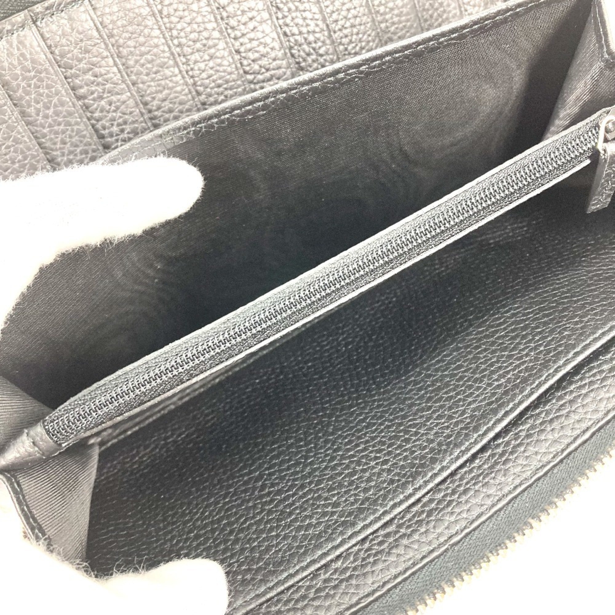 Gucci Black Leather Long Wallet (Bi-Fold) (Pre-Owned)