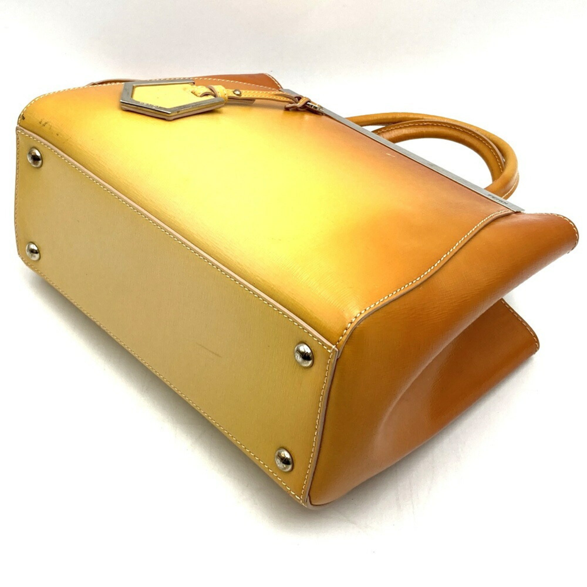 Fendi Yellow Pvc Leather Handbag Shoulder Bag (Pre-Owned)