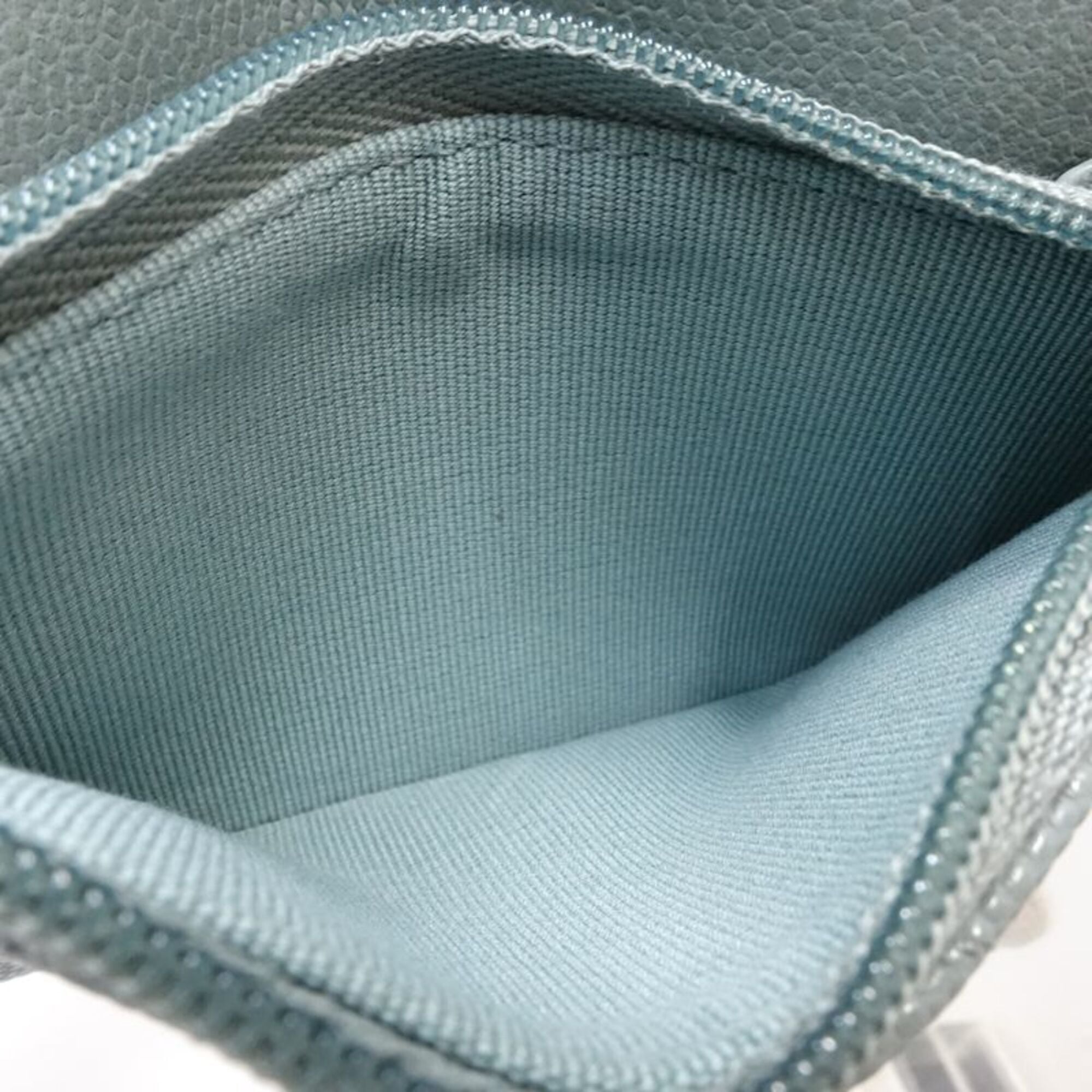 Chanel Green Grained Calfskin Coin Purse/Coin Case (Pre-Owned)