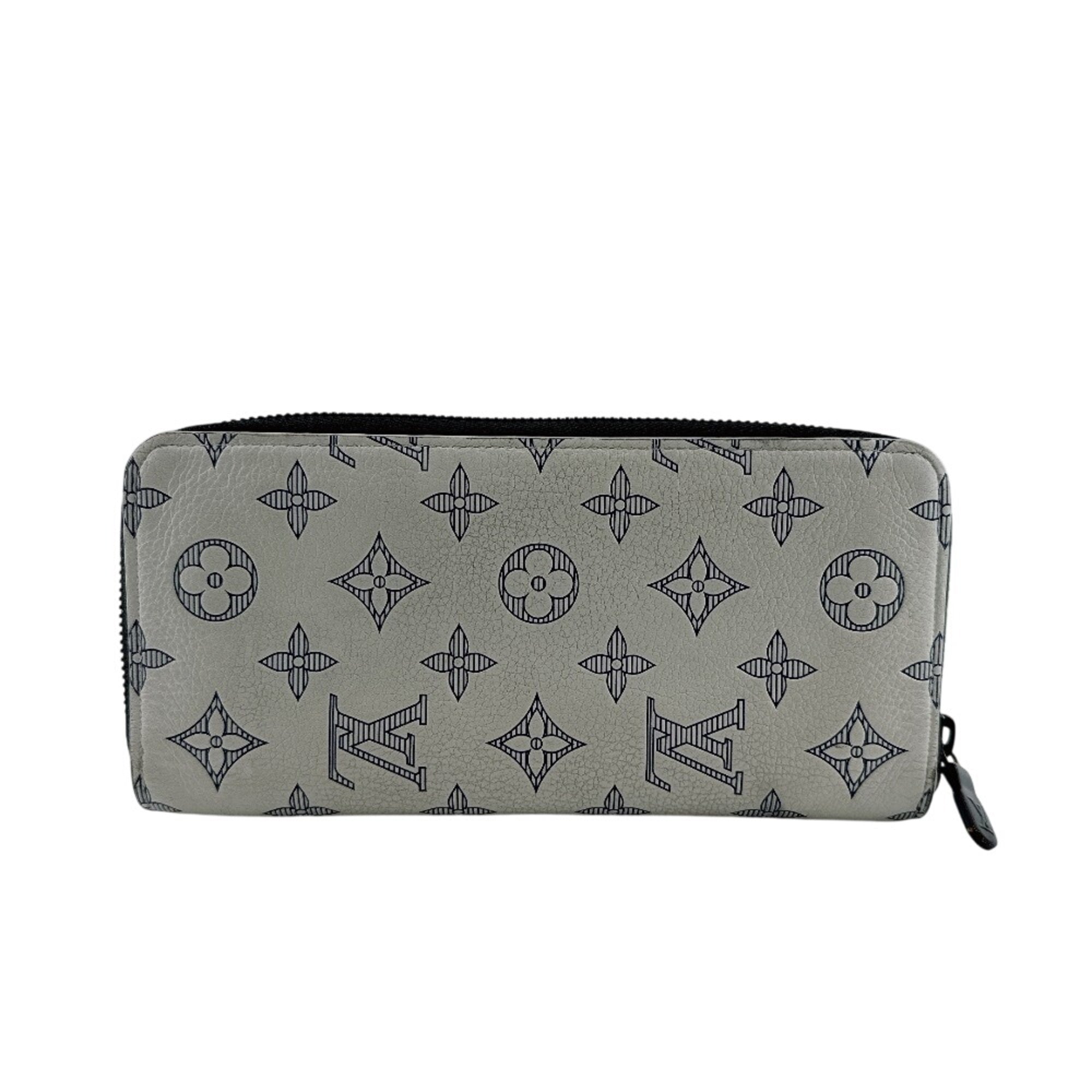 Louis Vuitton Monogram Shadow White Leather Long Wallet (Bi-Fold) (Pre-Owned)