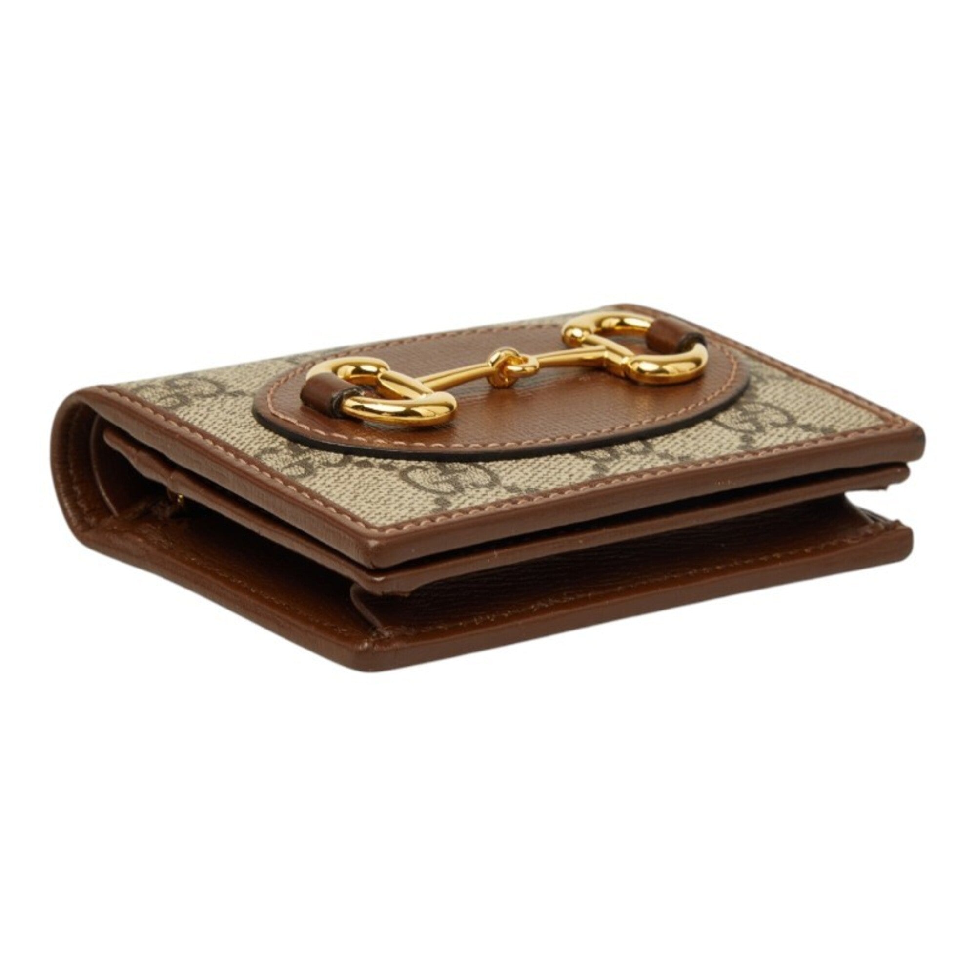 Gucci Beige Brown Pvc Leather Wallet (Bi-Fold) (Pre-Owned)