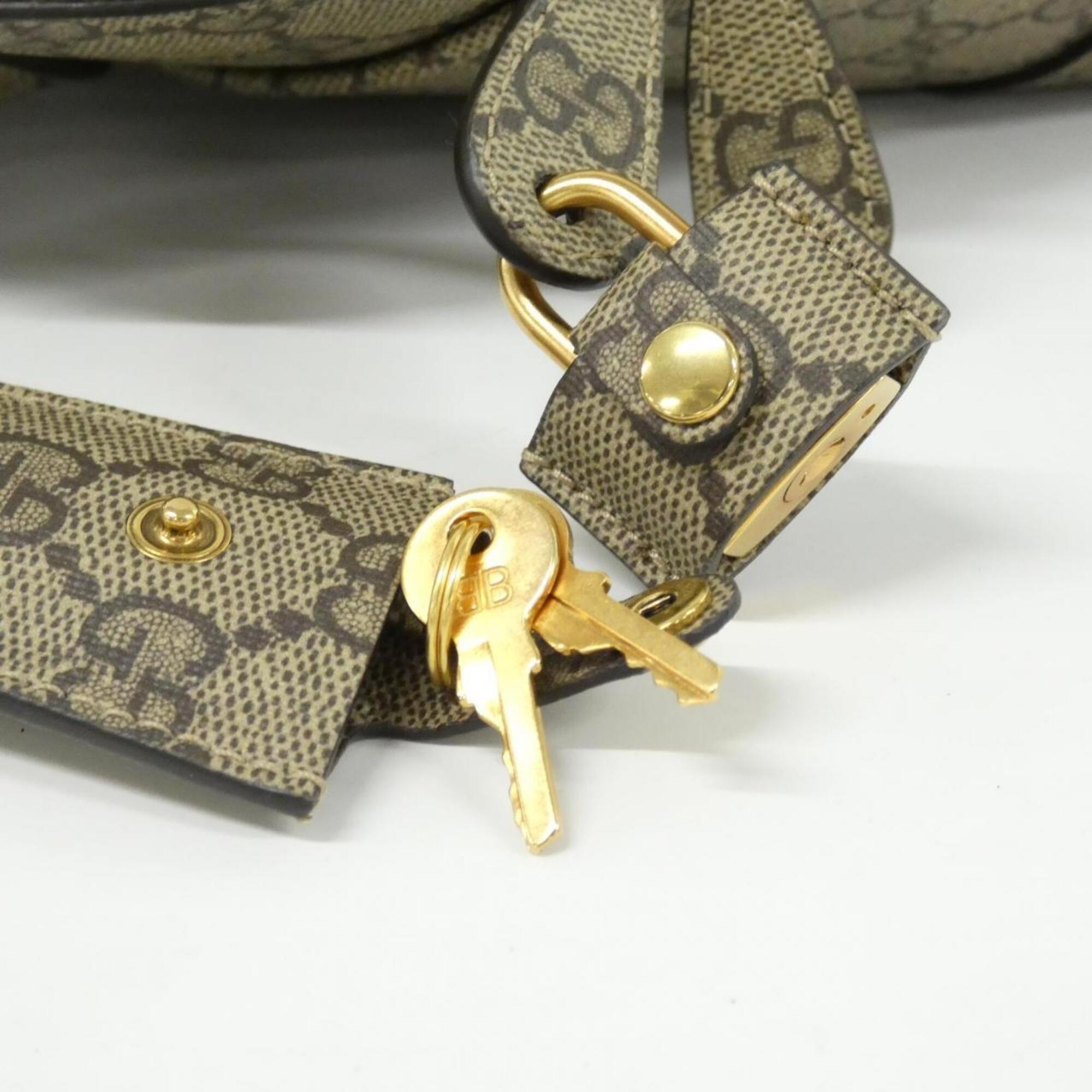 Gucci Beige Gg Supreme Canvas Handbag (Pre-Owned)