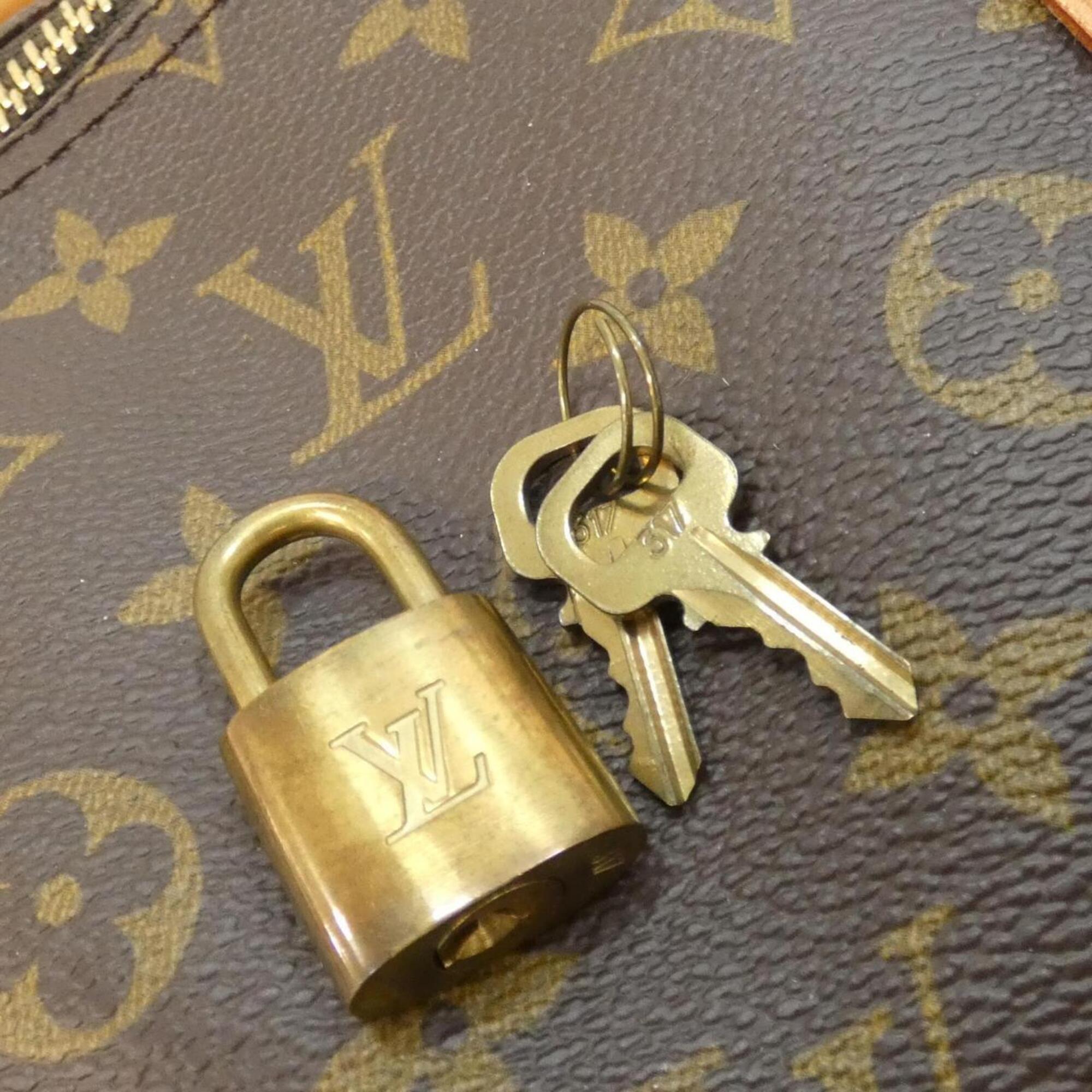 Louis Vuitton Monogram Marron Coated Canvas Boston Bag (Pre-Owned)