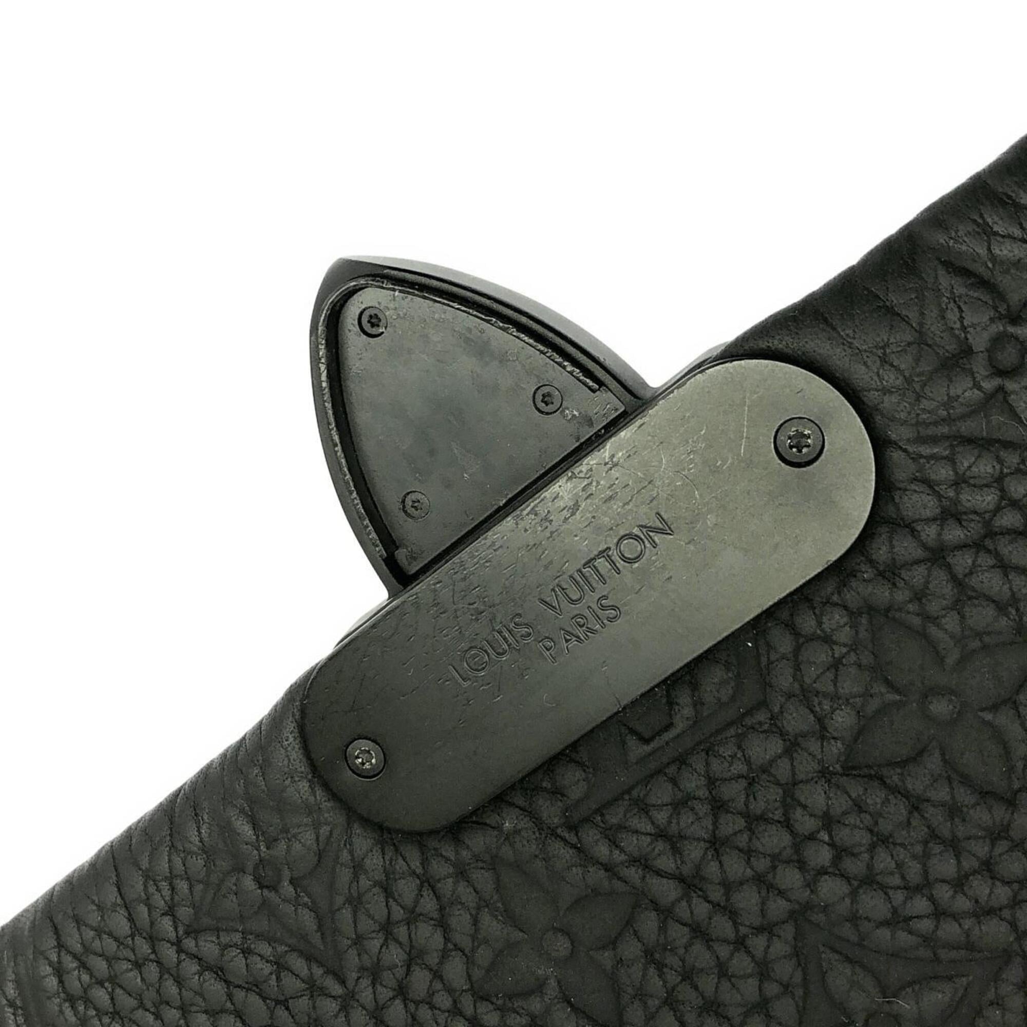 Louis Vuitton Taurillon Black Leather Shoulder Bag (Pre-Owned)
