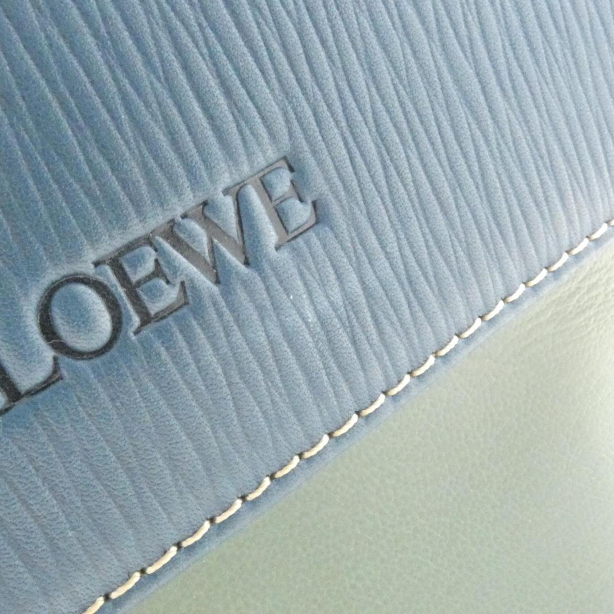 Loewe Blue Green Leather Handbag (Pre-Owned)