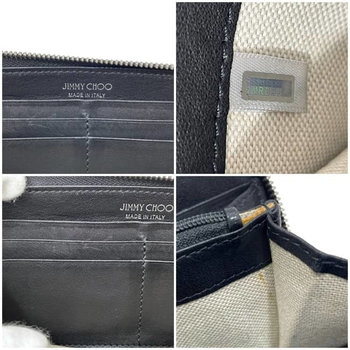 Jimmy Choo Black Leather Long Wallet (Bi-Fold) (Pre-Owned)