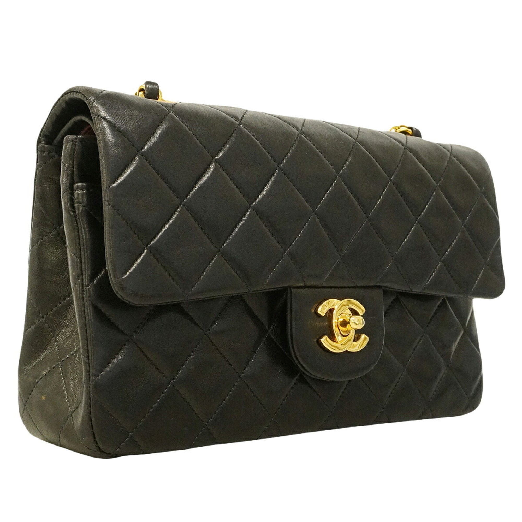 Chanel Black Leather Shoulder Bag (Pre-Owned)
