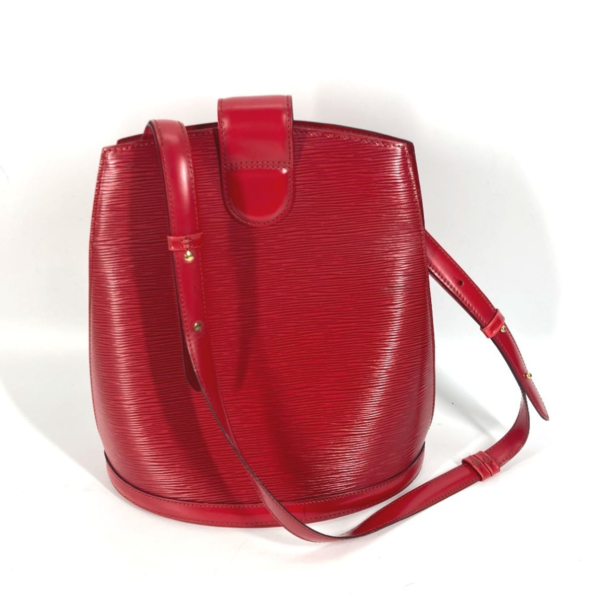 Louis Vuitton Castilian Red Red Color Epi Leather Shoulder Bag (Pre-Owned)