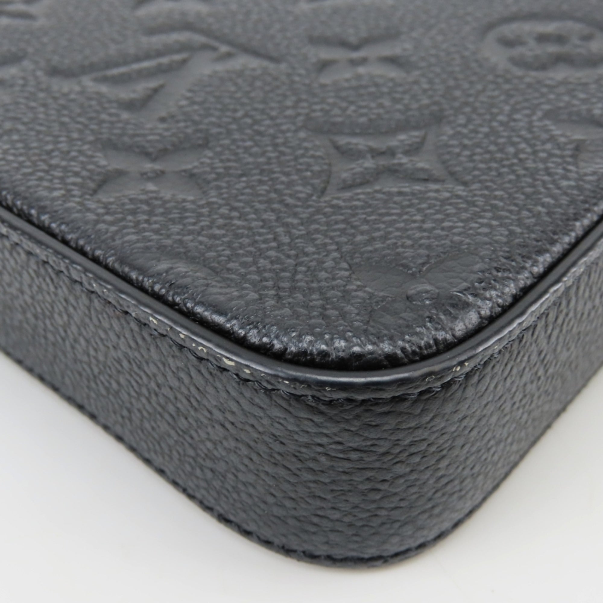 Louis Vuitton Noir Monogram Empreinte Pouch Shoulder Bag (Pre-Owned)