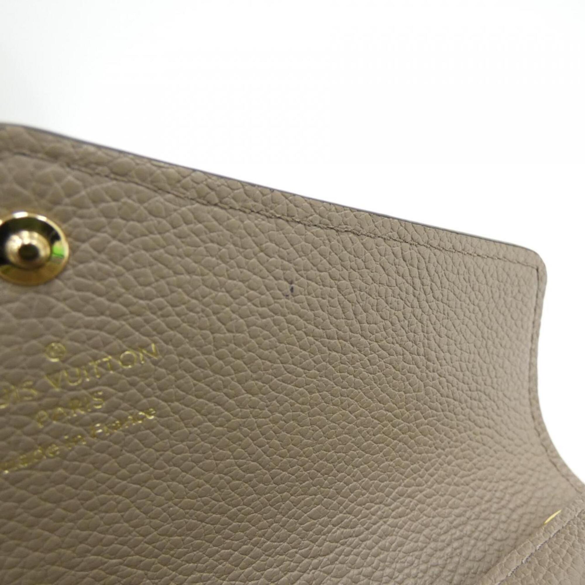 Louis Vuitton Monogram Empreinte Beige Tourterelle Leather Long Wallet (Bi-Fold) (Pre-Owned)