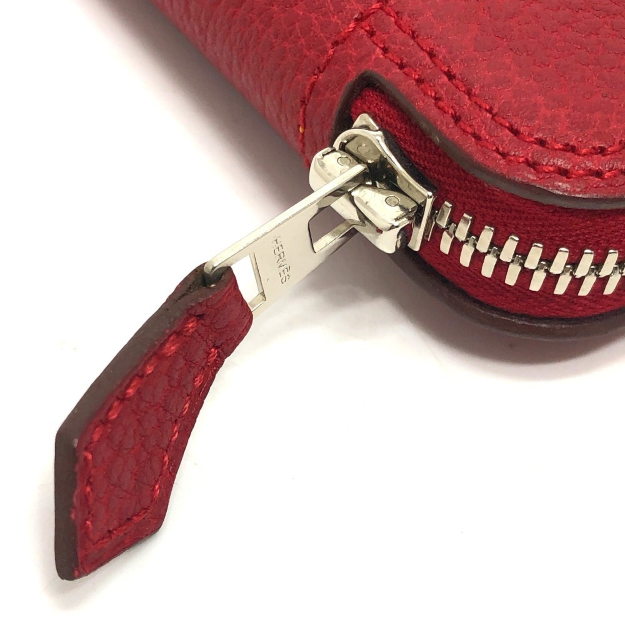 Hermes Red Color Rouge H Buffle Skipper Leather Silk Eco-Bag Shopping Bag Tote Bag (Pre-Owned)