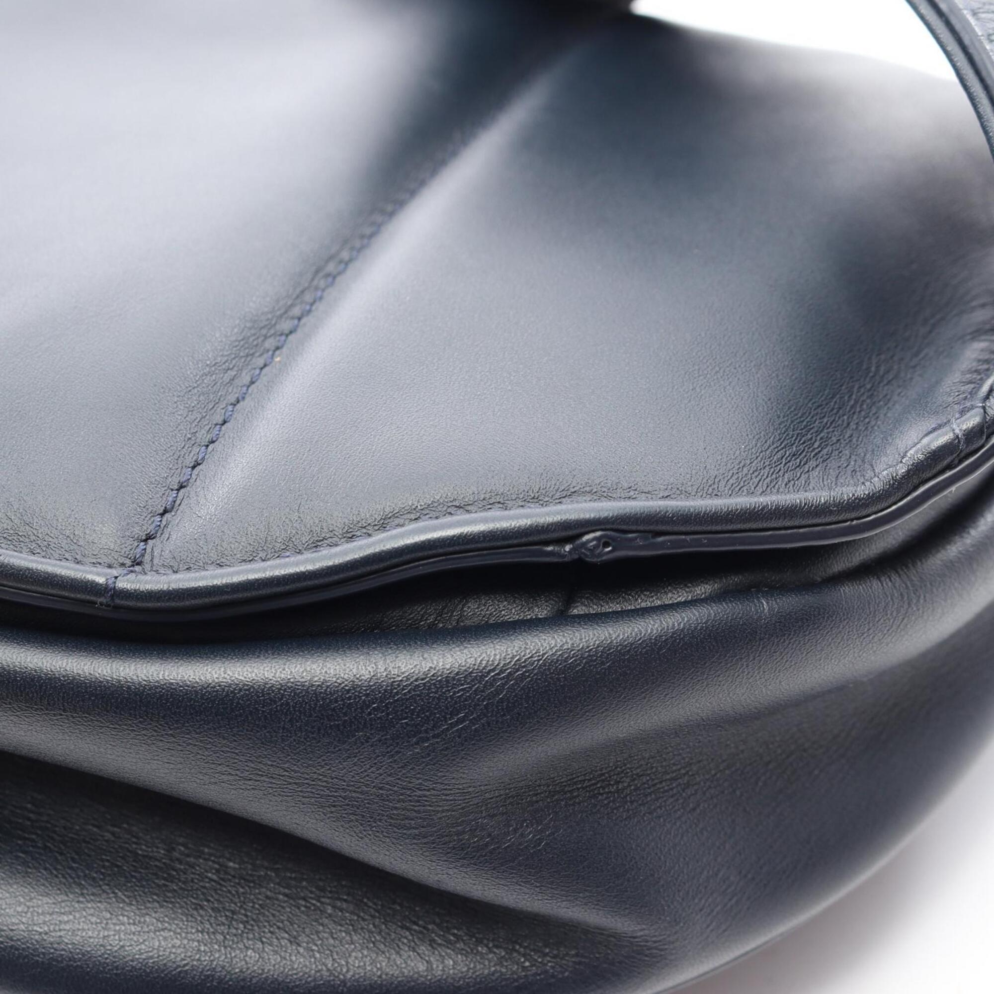 Bottega Veneta Navy Leather Fanny Pack Handbag (Pre-Owned)