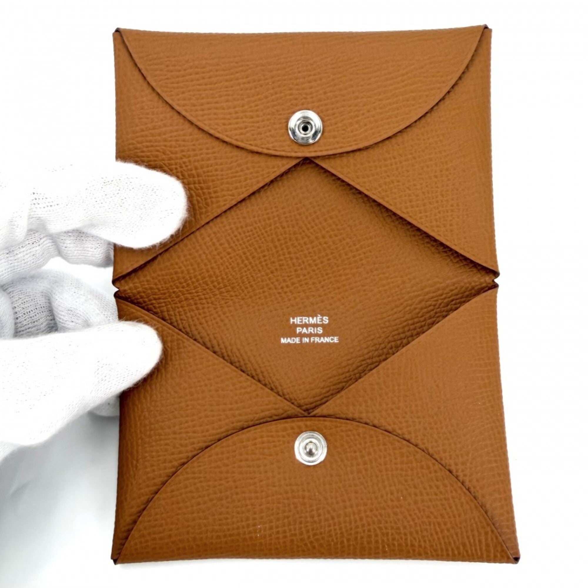 Hermes Brown Epsom Leather Coin Purse/Coin Case (Pre-Owned)