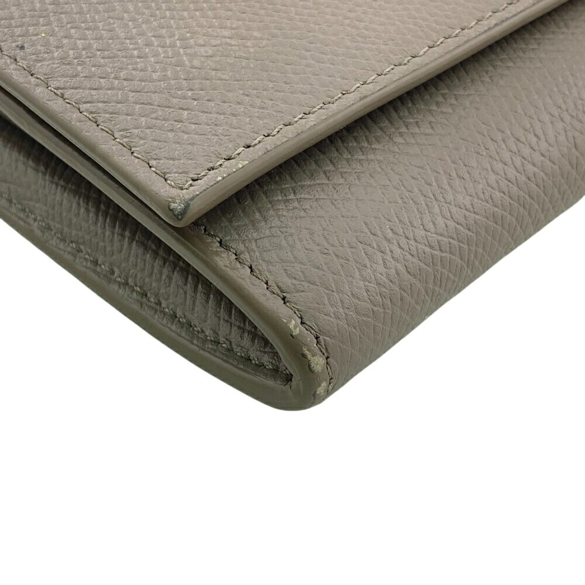 Celine Grayish Leather Long Wallet (Bi-Fold) (Pre-Owned)
