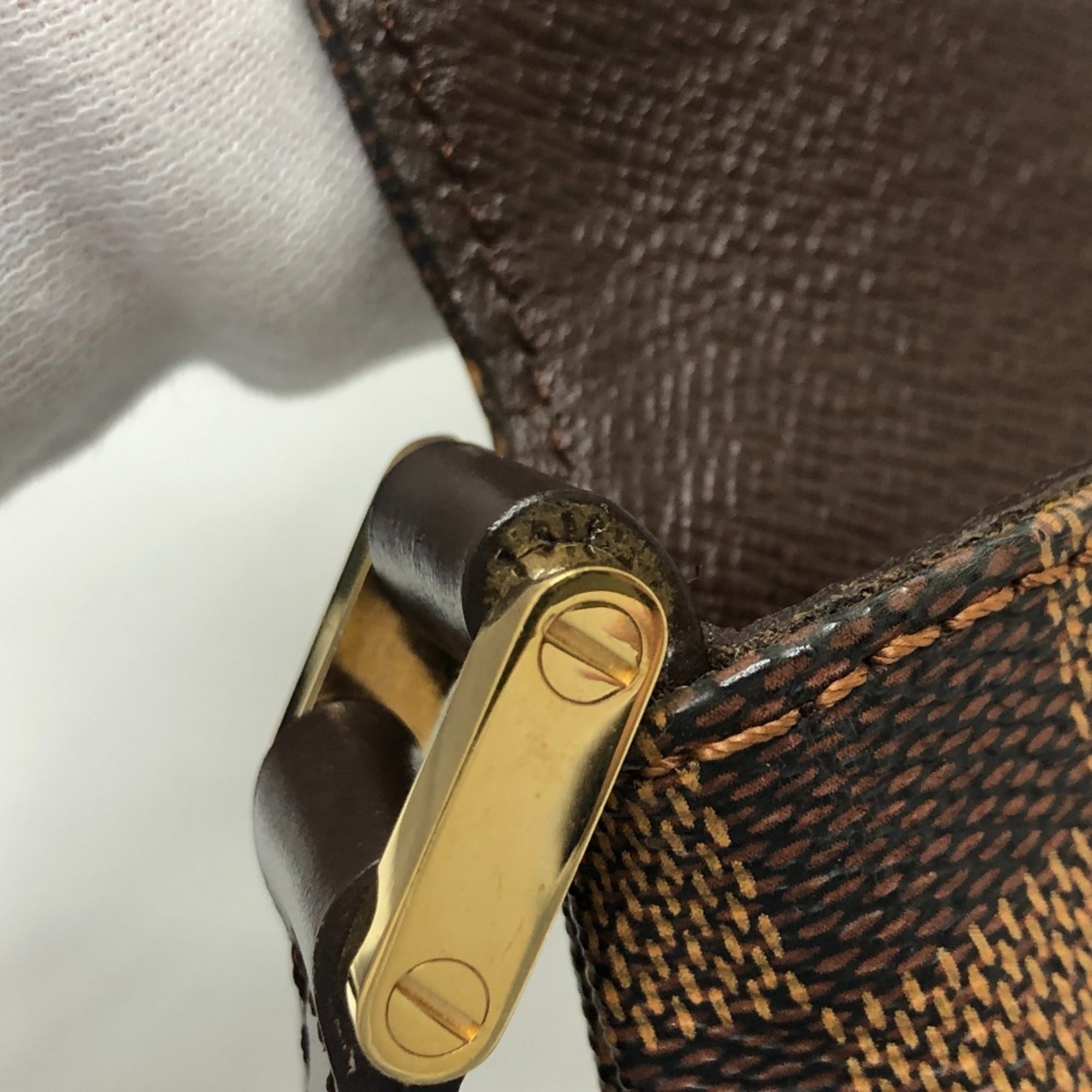 Louis Vuitton Ebene Damier Canvas Handbag Shoulder Bag (Pre-Owned)