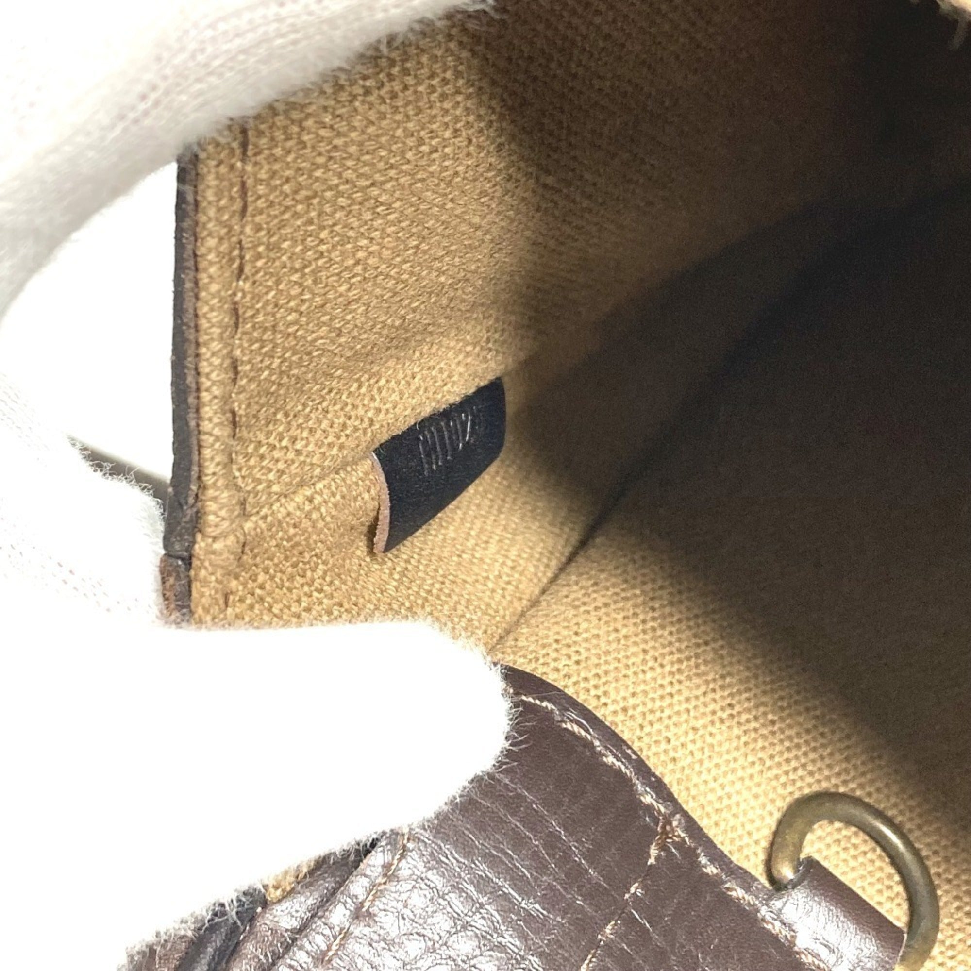 Louis Vuitton Brown Coffee Utah Leather Leather Pochette Shoulder Bag (Pre-Owned)