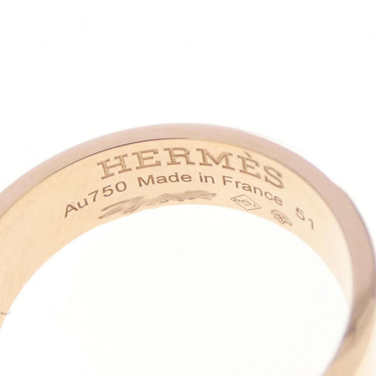 Hermes Pink Gold Pink Gold (18K) Band Ring (Pre-Owned)