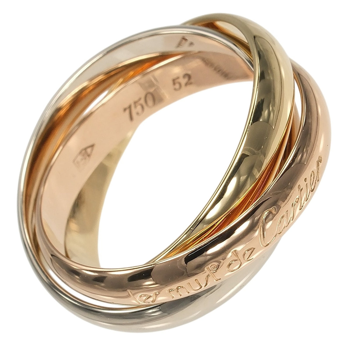 Cartier Trinity Yellow Gold (18K) Pink Gold (18K) White Gold (18K) Band Ring (Pre-Owned)