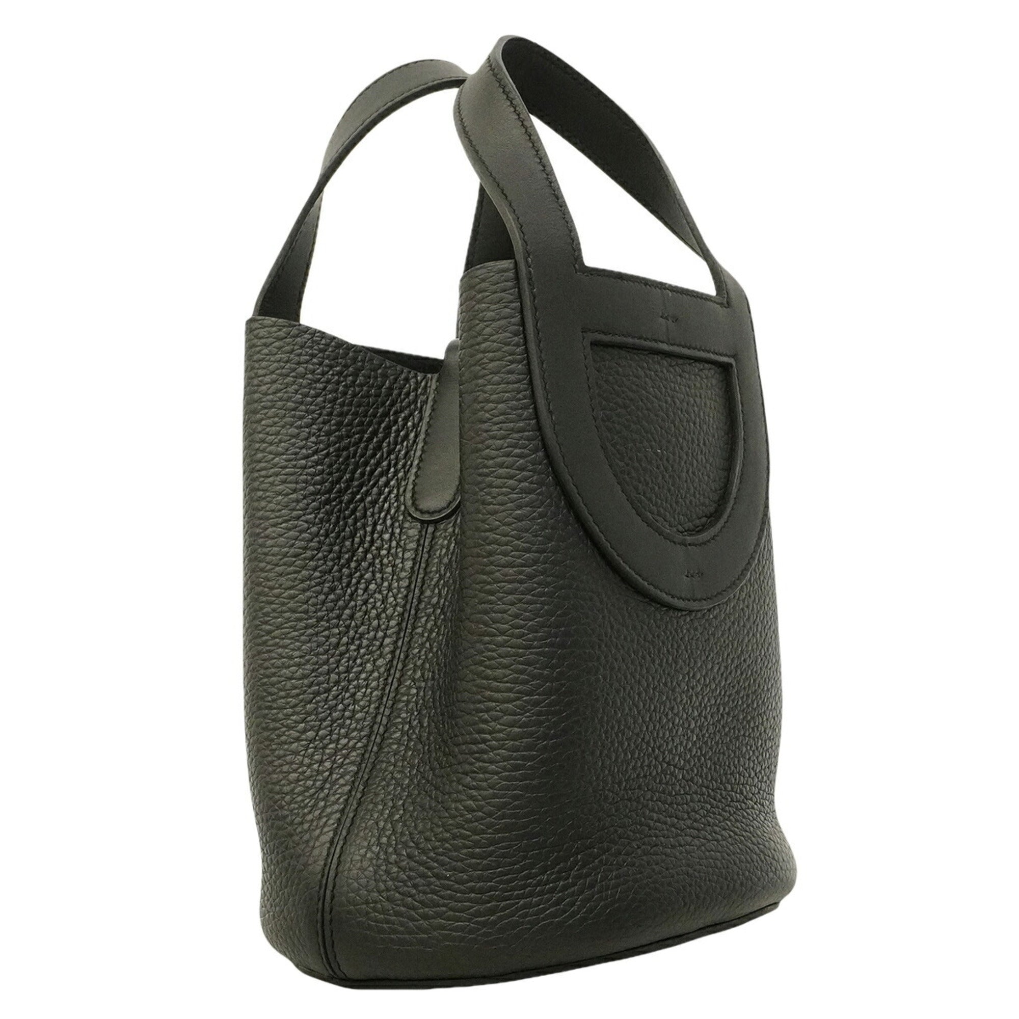 Hermes Black Taurillon Clemence Leather Handbag (Pre-Owned)