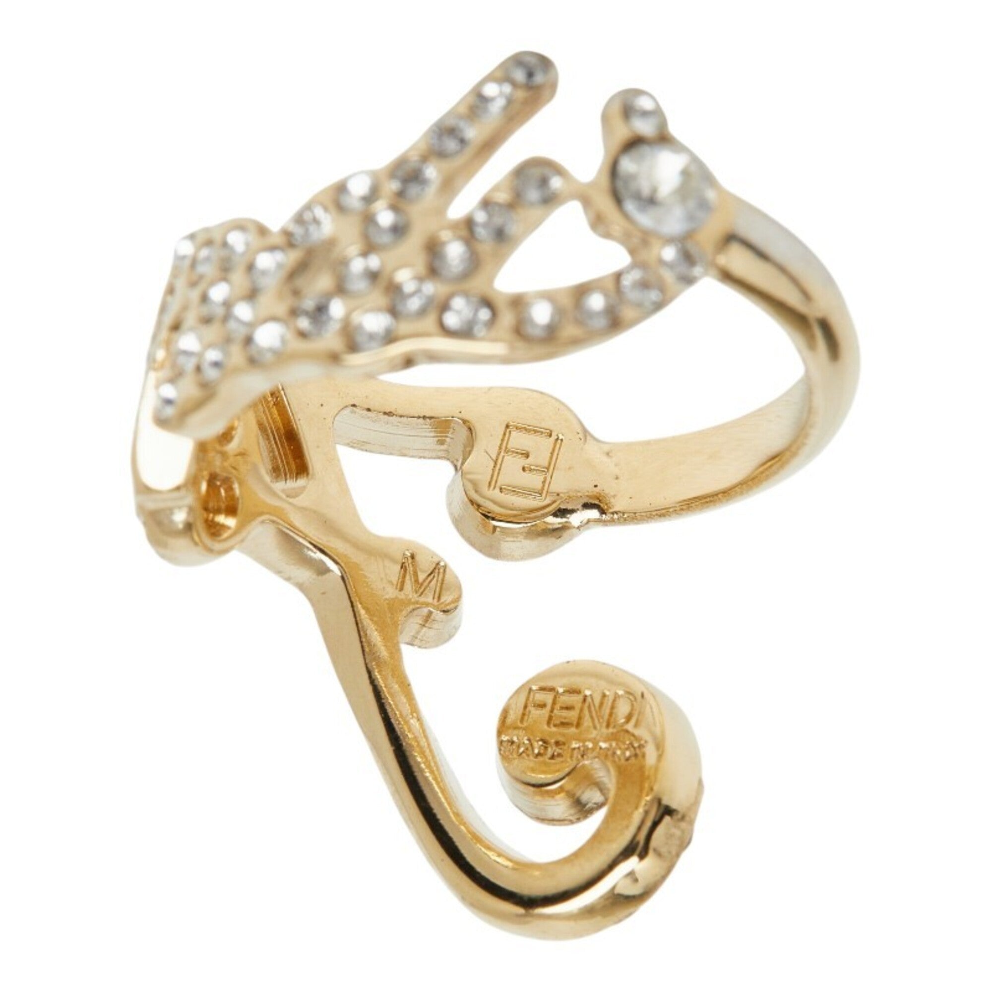 Fendi Gold Silver Band Ring (Pre-Owned)