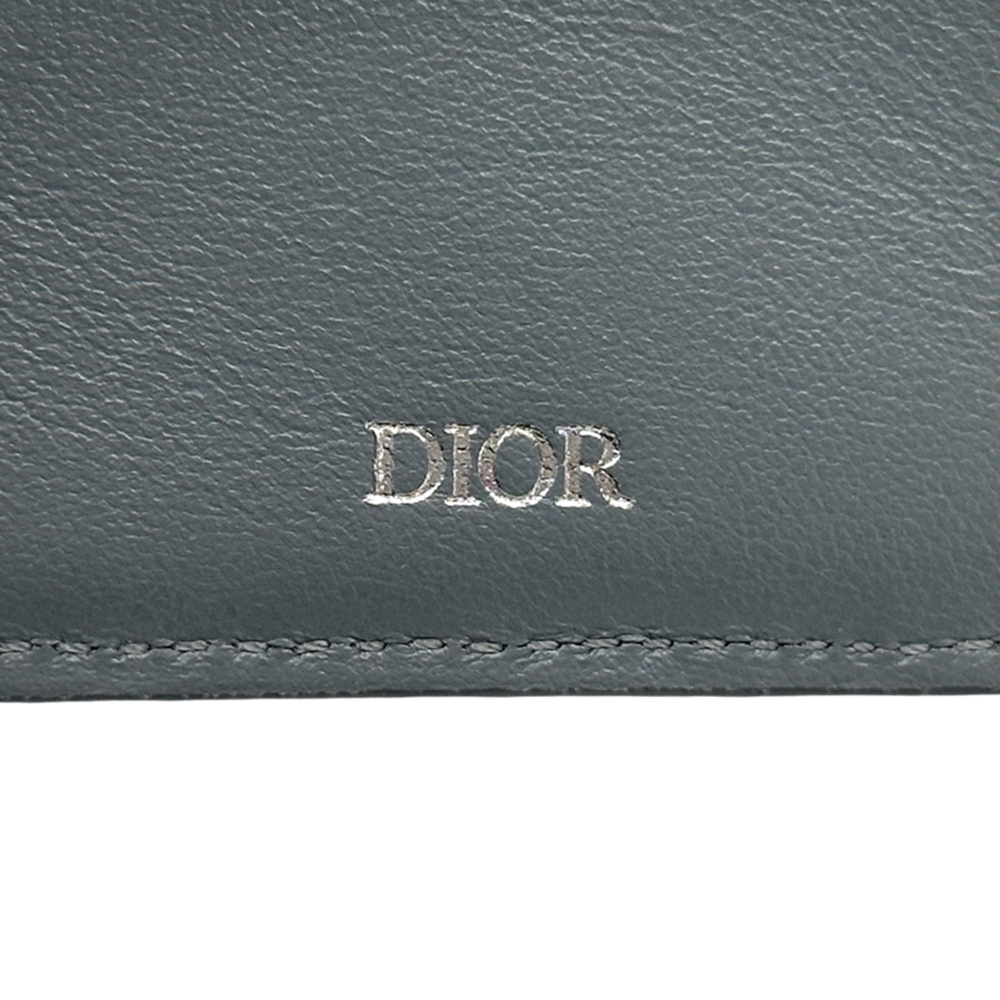 Christian Dior Gray Leather Wallet (Bi-Fold) (Pre-Owned)