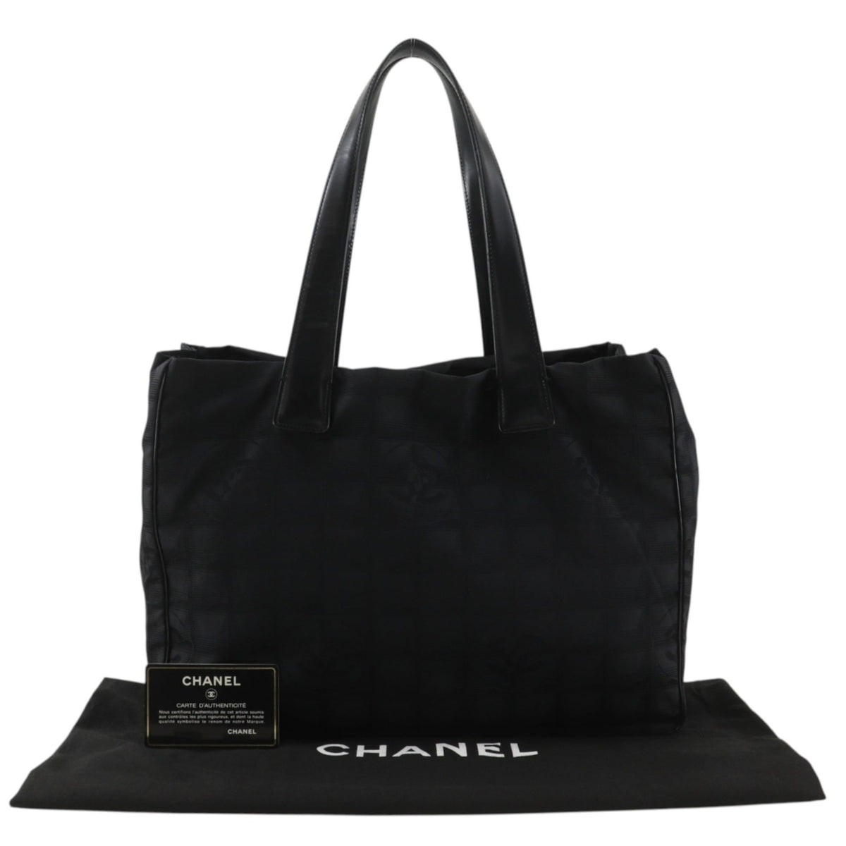 Chanel Black New Travel Line Tote Bag Weekend Bag (Pre-Owned)