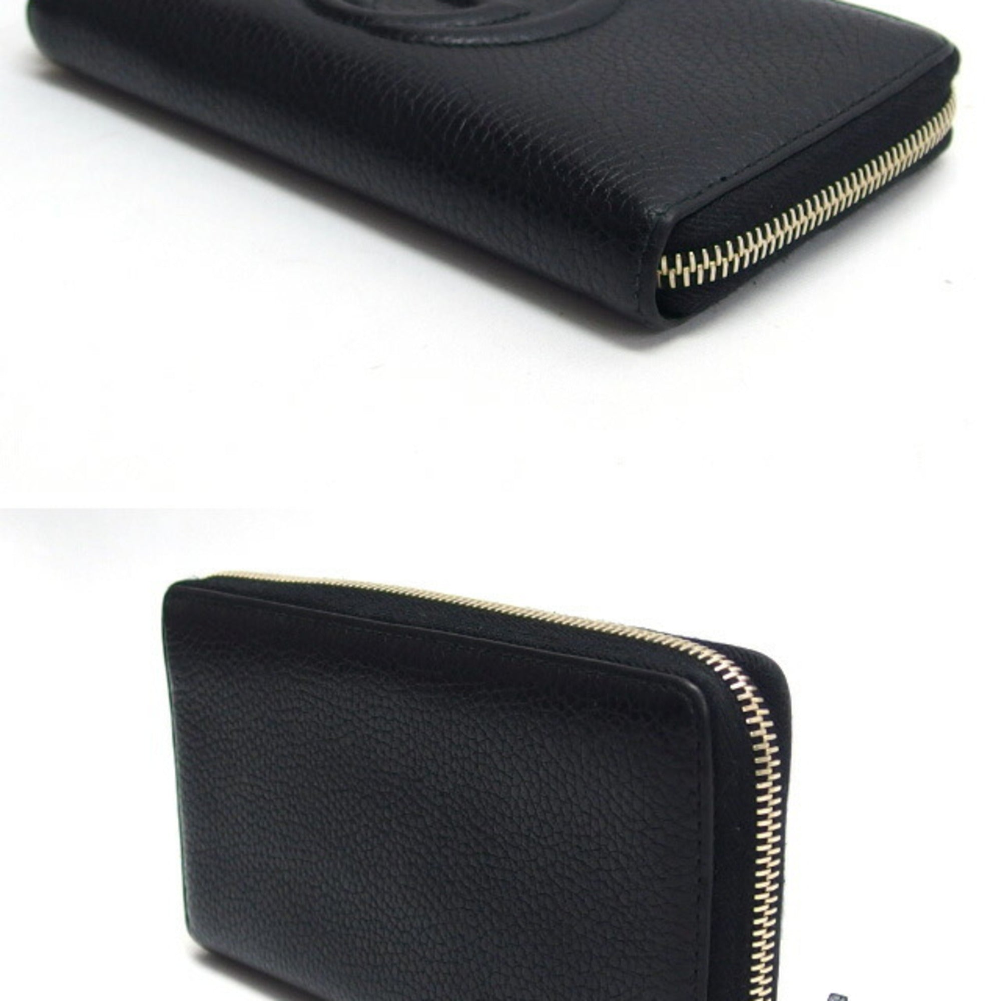 Gucci Black Leather Long Wallet (Bi-Fold) (Pre-Owned)