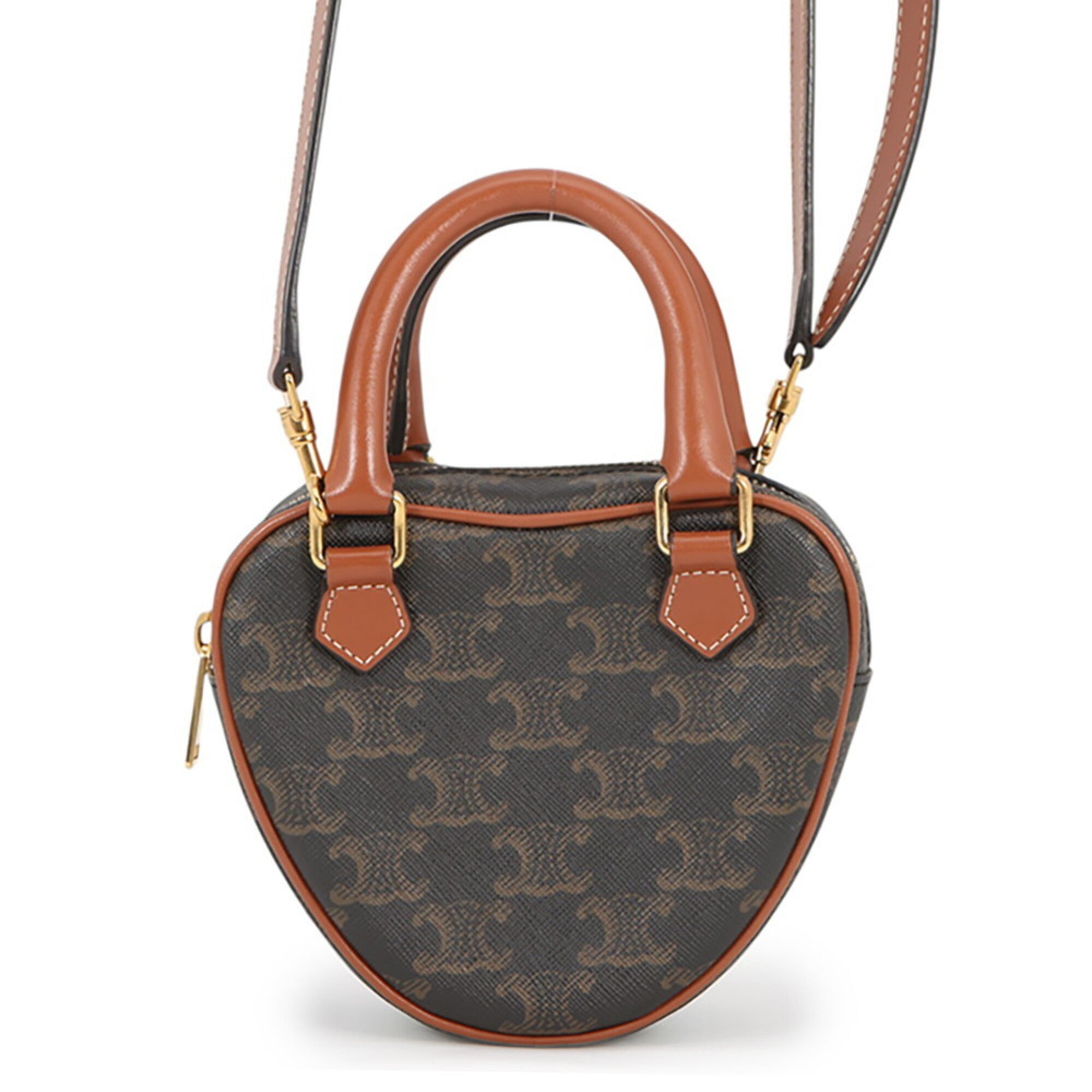Celine Brown Pvc Leather Handbag Shoulder Bag (Pre-Owned)