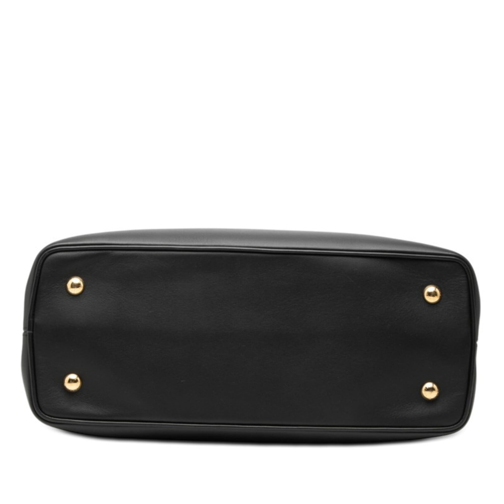 Louis Vuitton Black Leather Handbag Shoulder Bag (Pre-Owned)