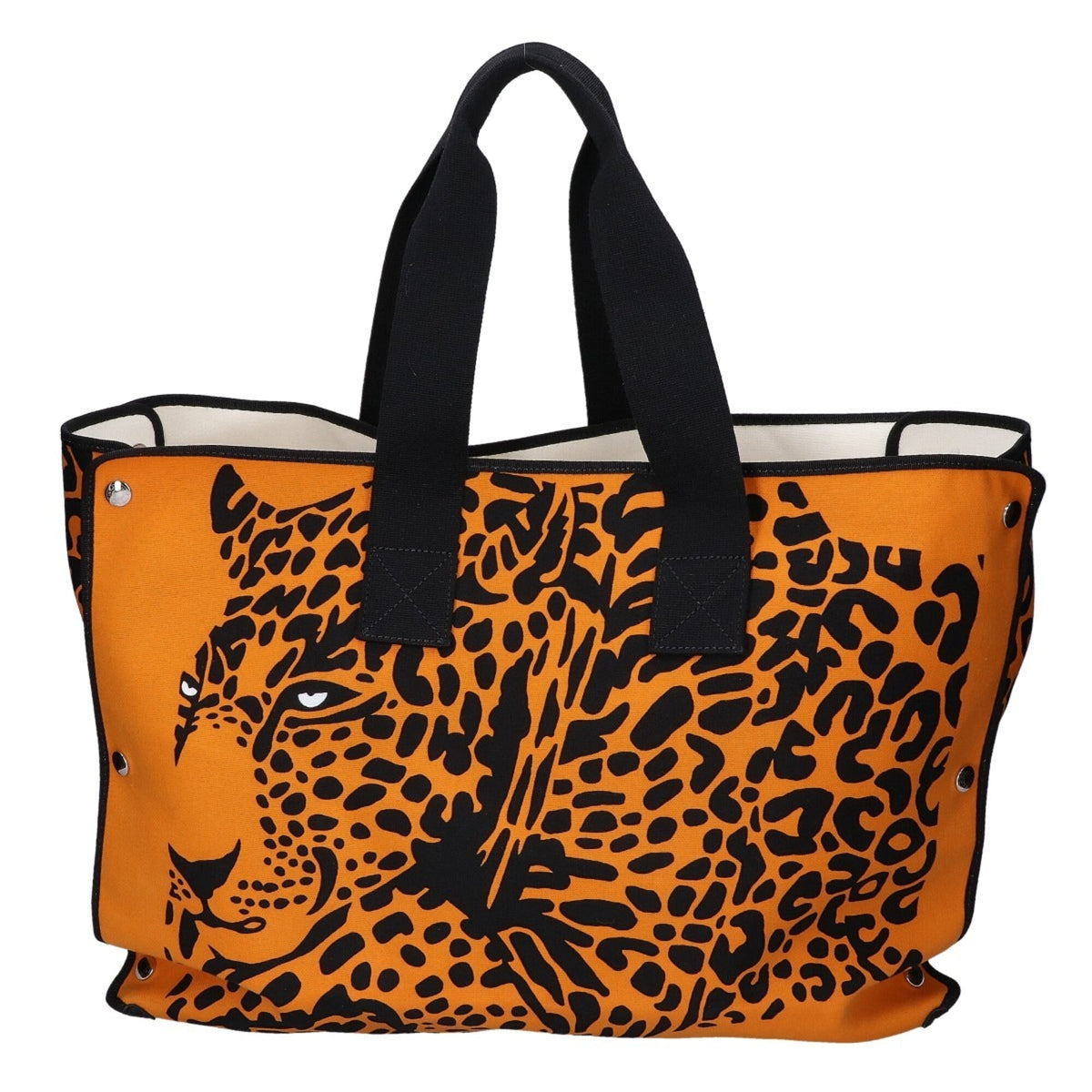 Hermes Orange Canvas Beach Bag Eco-Bag Tote Bag (Pre-Owned)