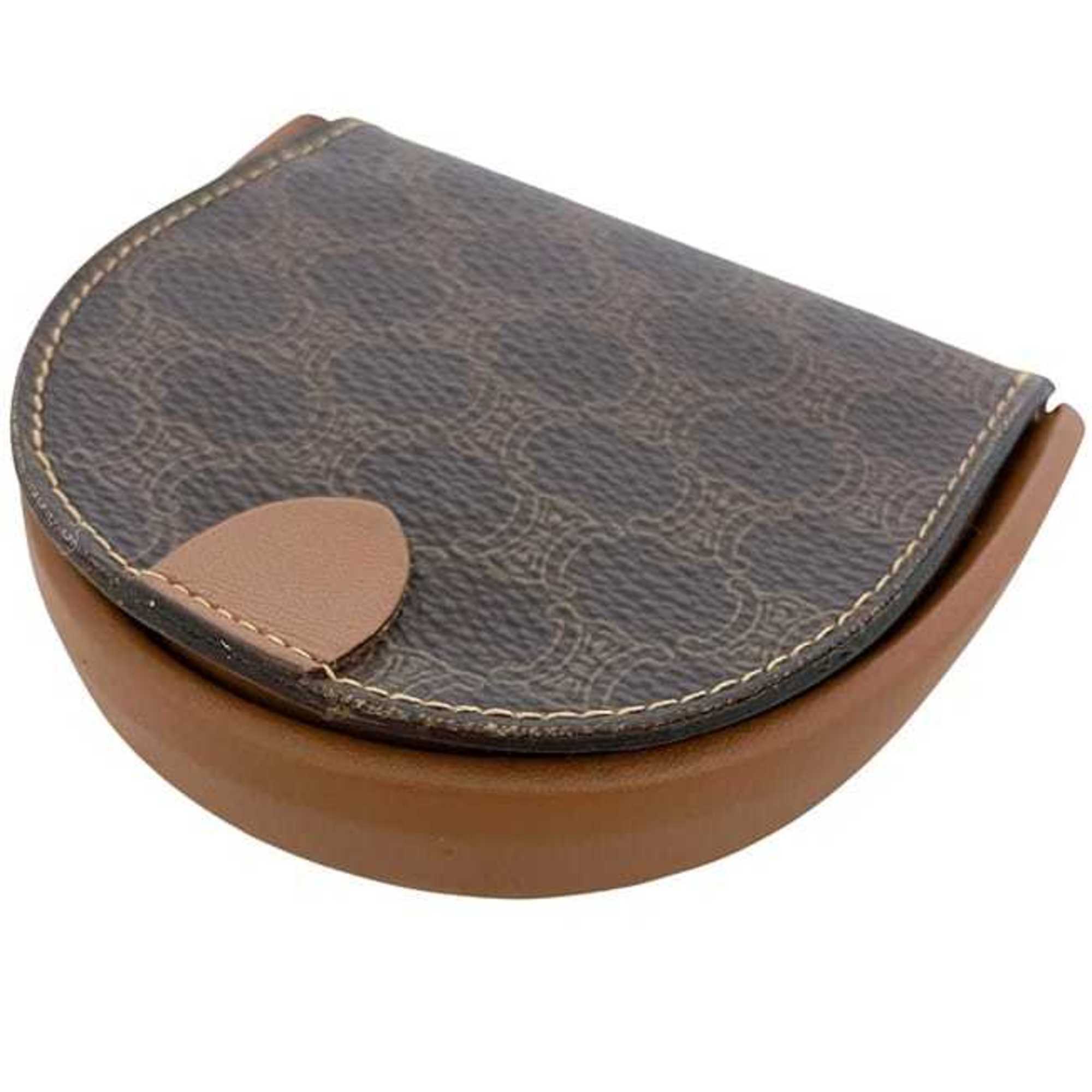 Celine Brown Pvc Leather Coin Purse/Coin Case (Pre-Owned)