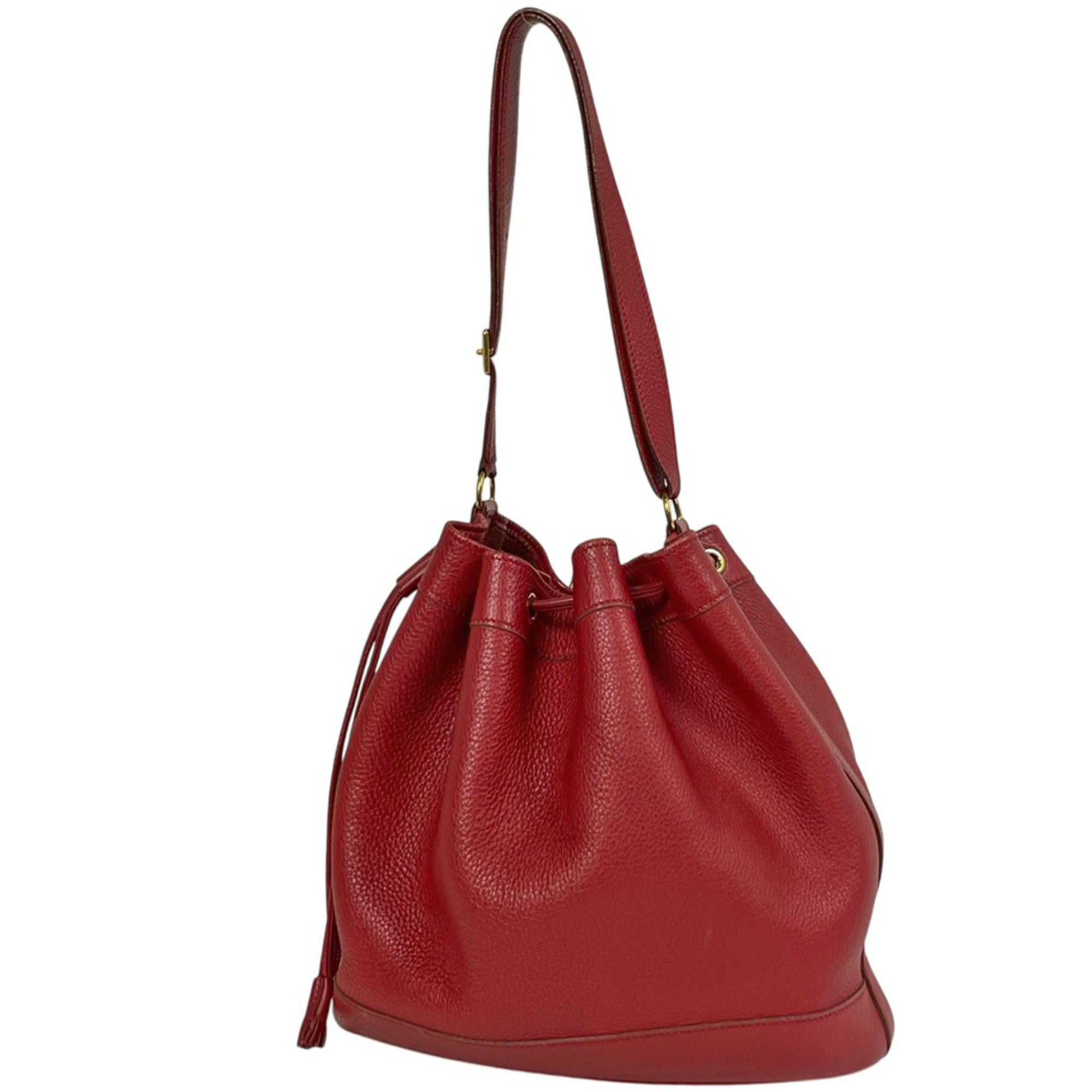 Hermes Rouge Vif Taurillon Clemence Leather Shoulder Bag (Pre-Owned)